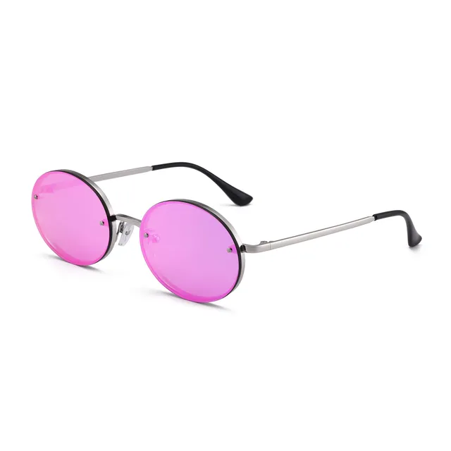 Glindar Vintage occhiali da sole ovali piccoli metallo