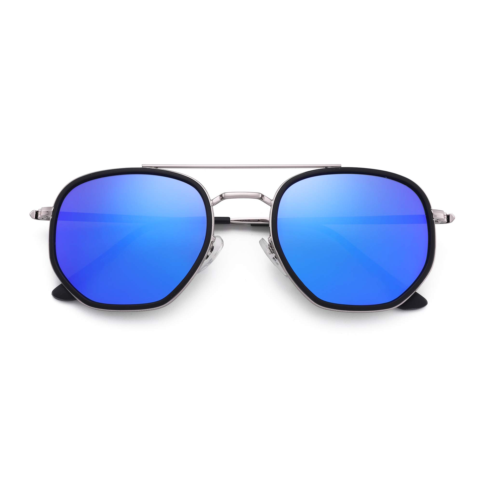 Glindar occhiali da sole vintage doppio ponte unisex