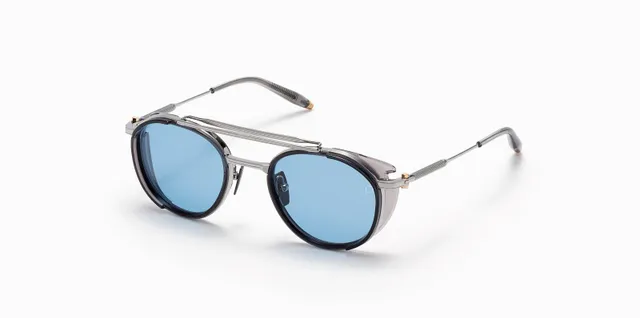 Akoni Horizon Skymapper occhiali da sole Brushed Palladium tondi