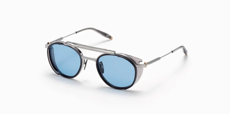 Akoni Horizon Skymapper occhiali da sole Brushed Palladium tondi