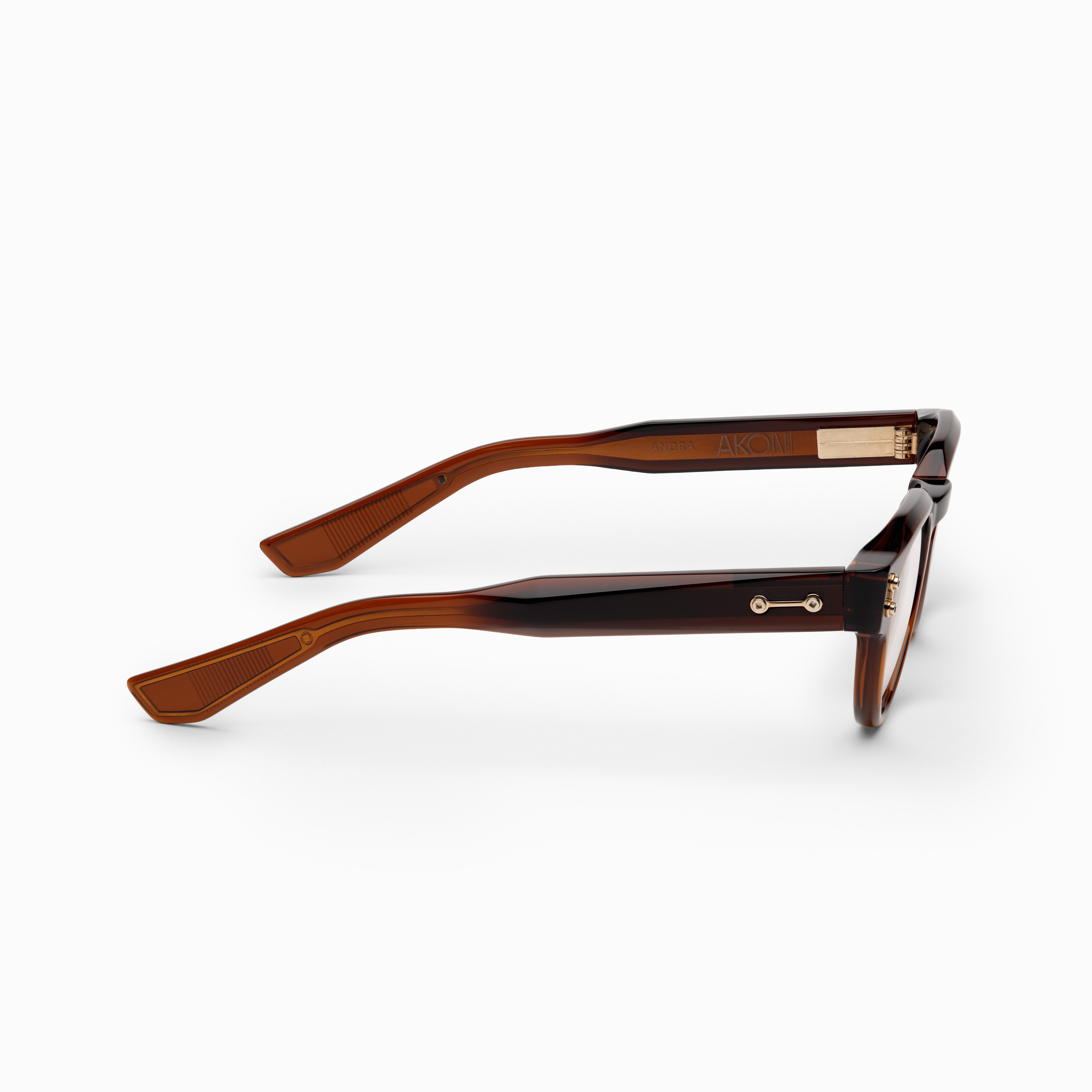 Akoni Etere Andra occhiali da vista Crystal Dark Brown acetato