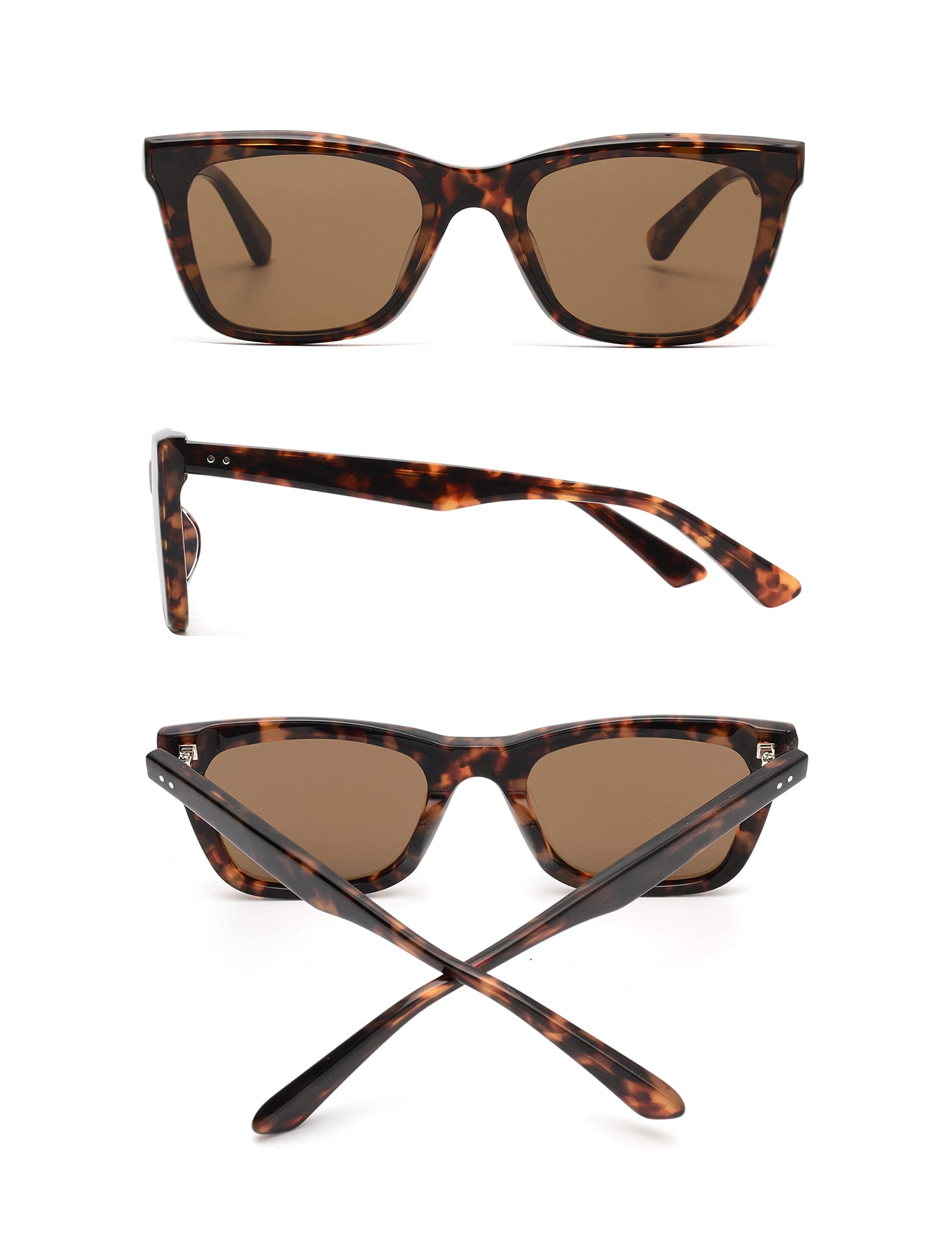 Glindar Quadrati Vintage occhiali da sole donna acetato