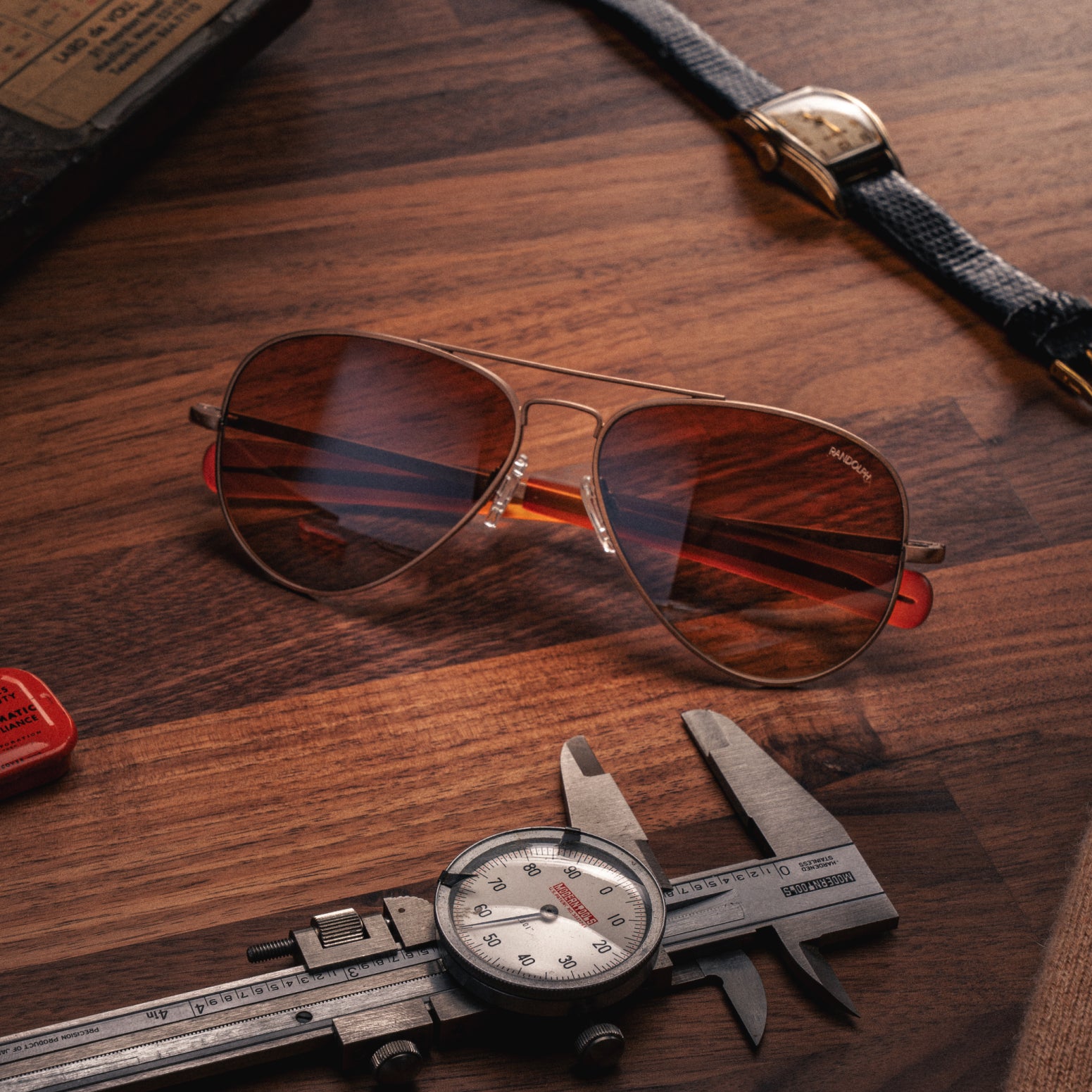 Randolph Concorde occhiali da sole vista oro sabbia 57mm