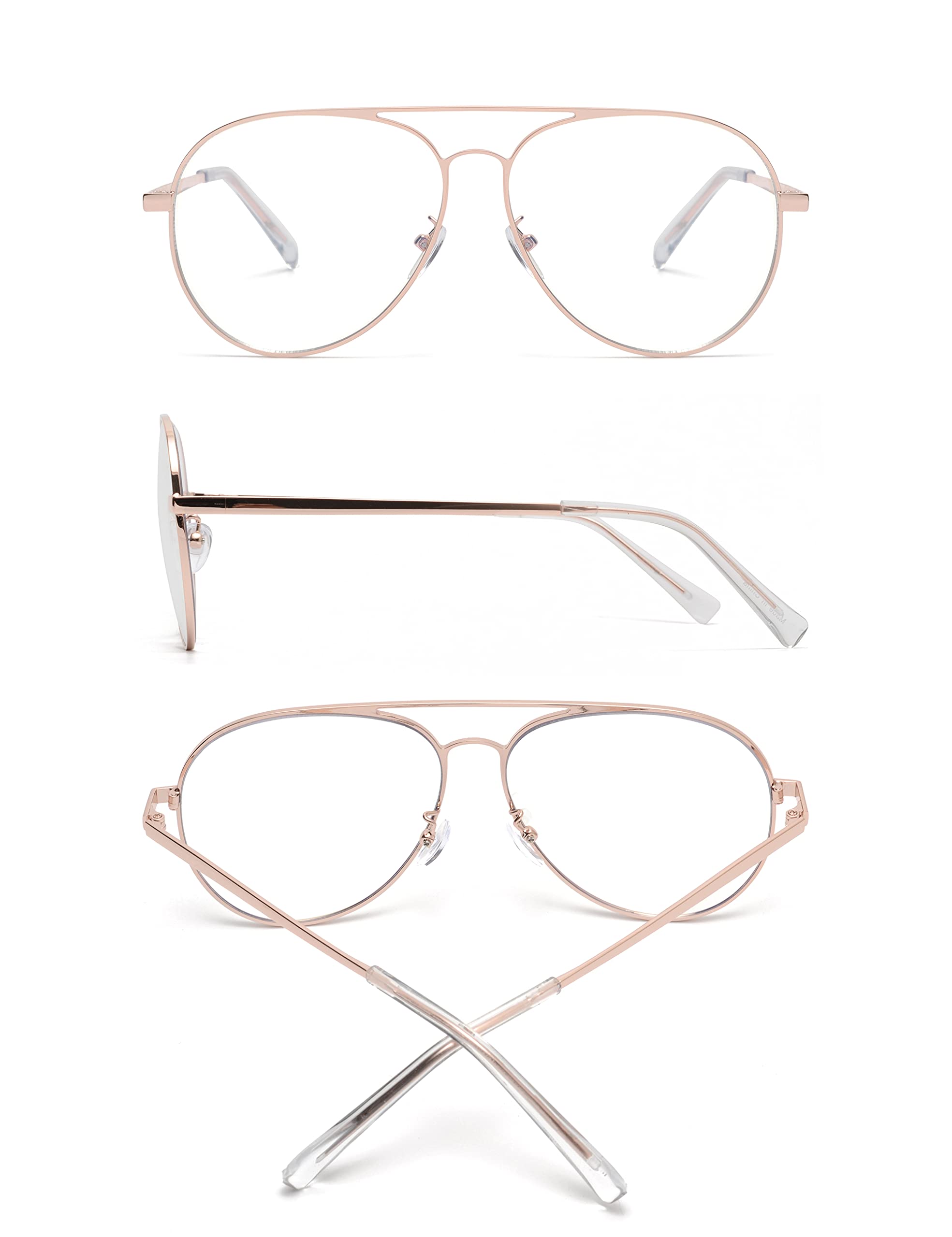 Glindar occhiali luce blu computer unisex metallo
