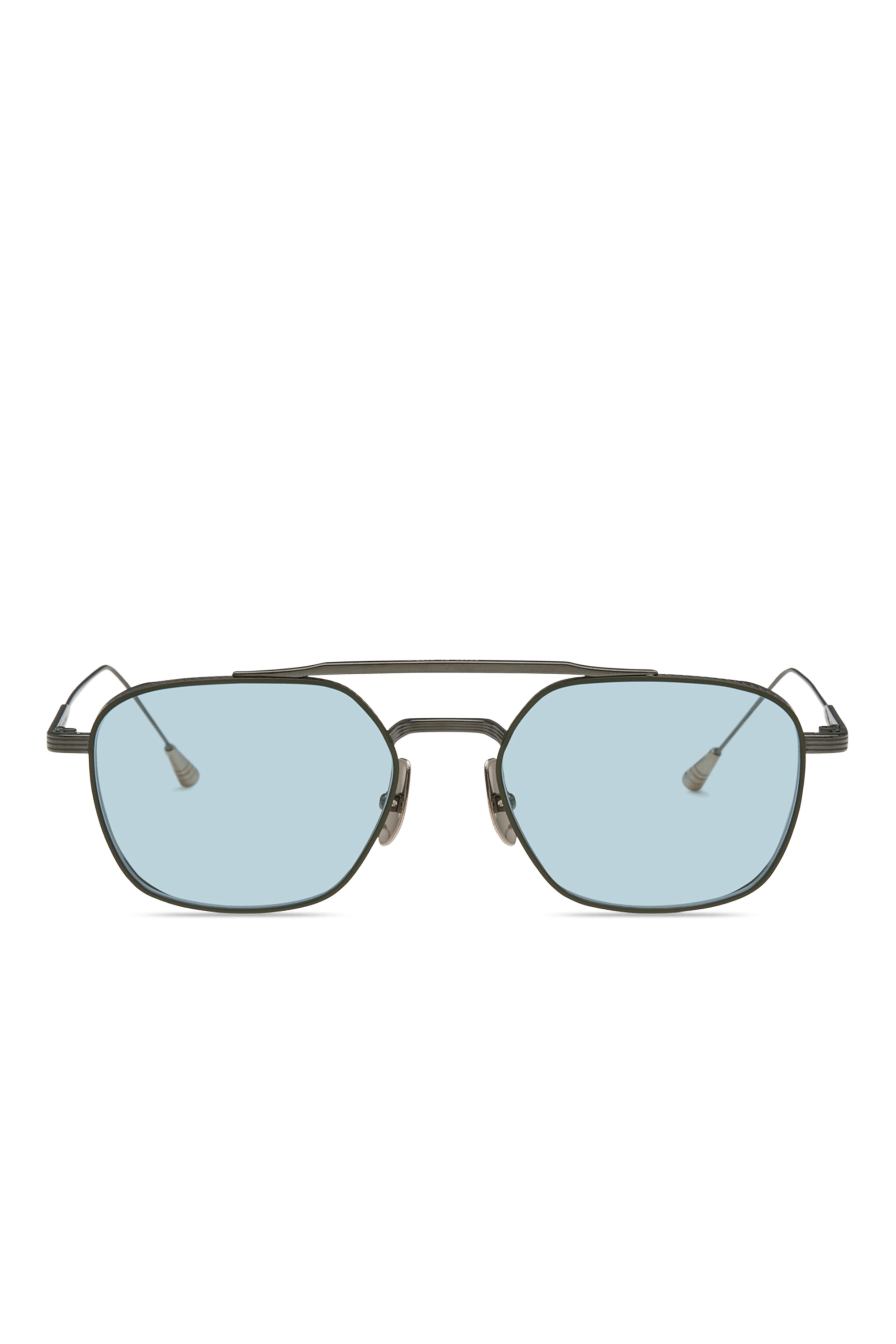 Lunetterie Générale Route 66 occhiali titanio gunmetal ambra custom