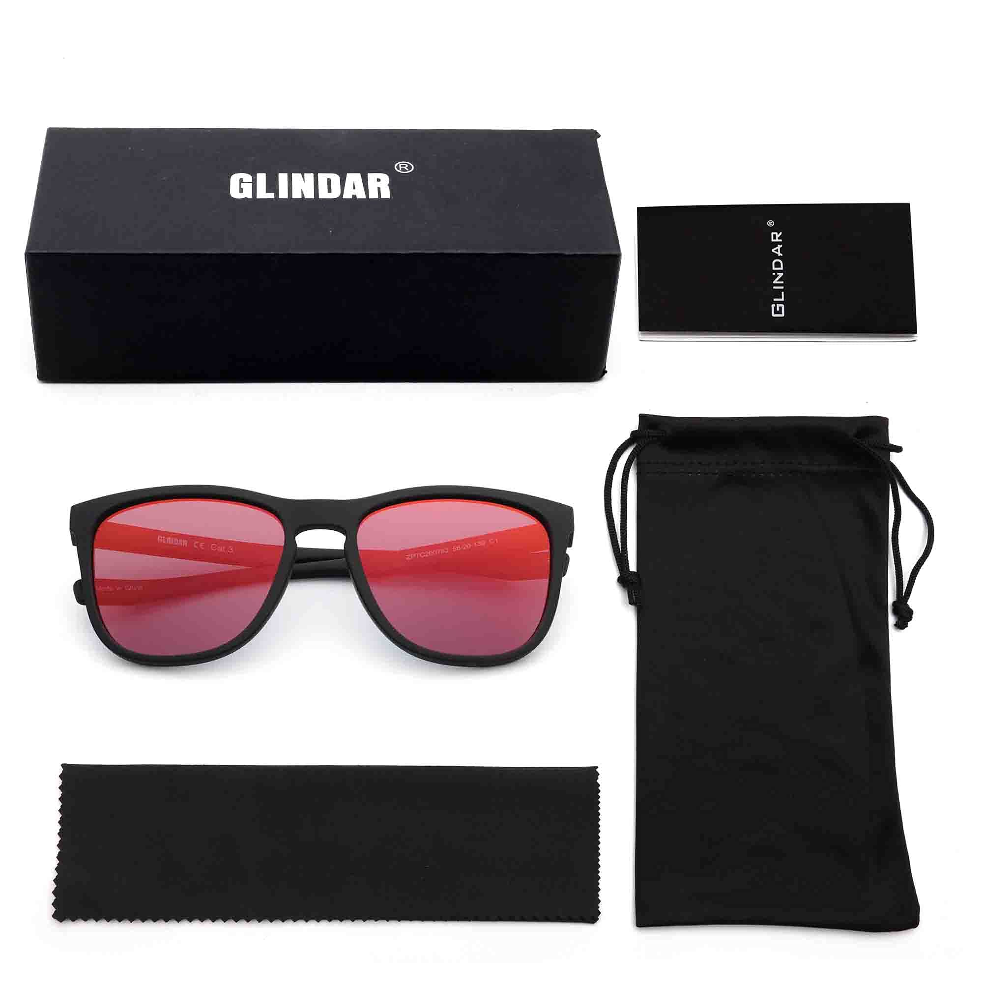 Glindar Occhiali da Sole Polarizzati Quadrati Retro Unisex