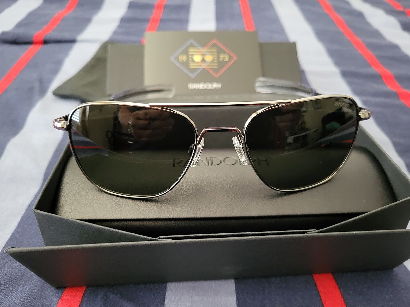 Randolph Aviator Gunmetal occhiali da sole American Gray