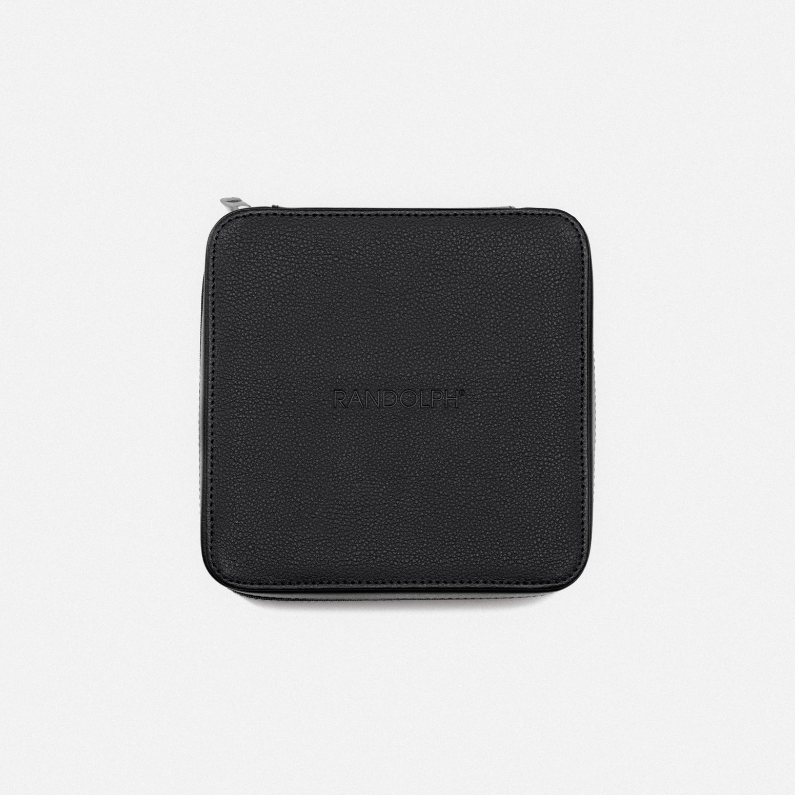 Randolph Travel Case 3 Posti Custodia Occhiali Nera in Pelle