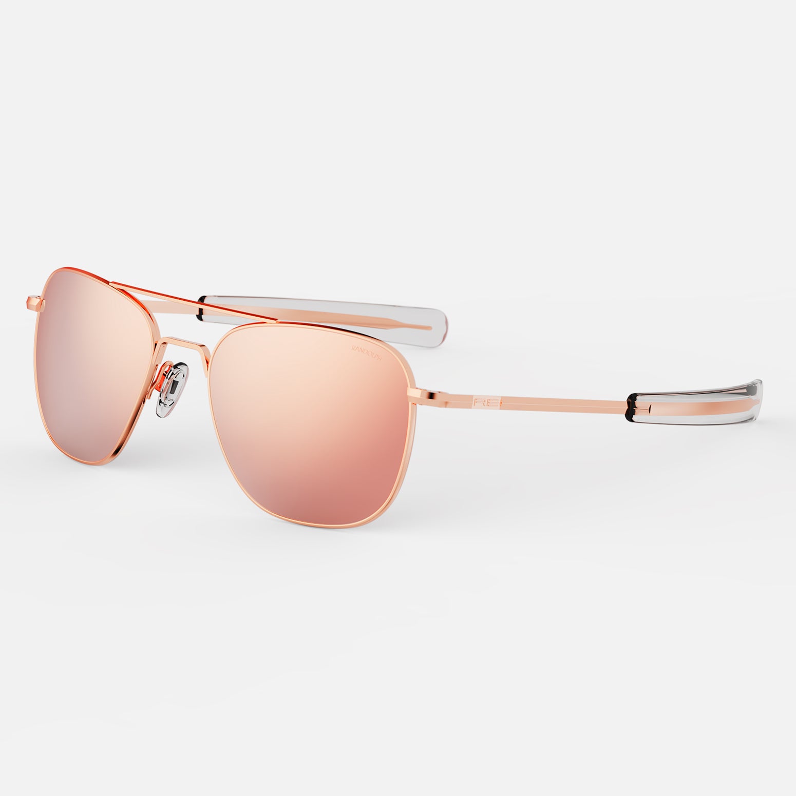 Randolph Aviator occhiali da sole graduati oro rosa 55 mm