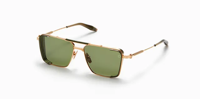 Akoni Etere Hera occhiali da sole Brushed White Gold titanio