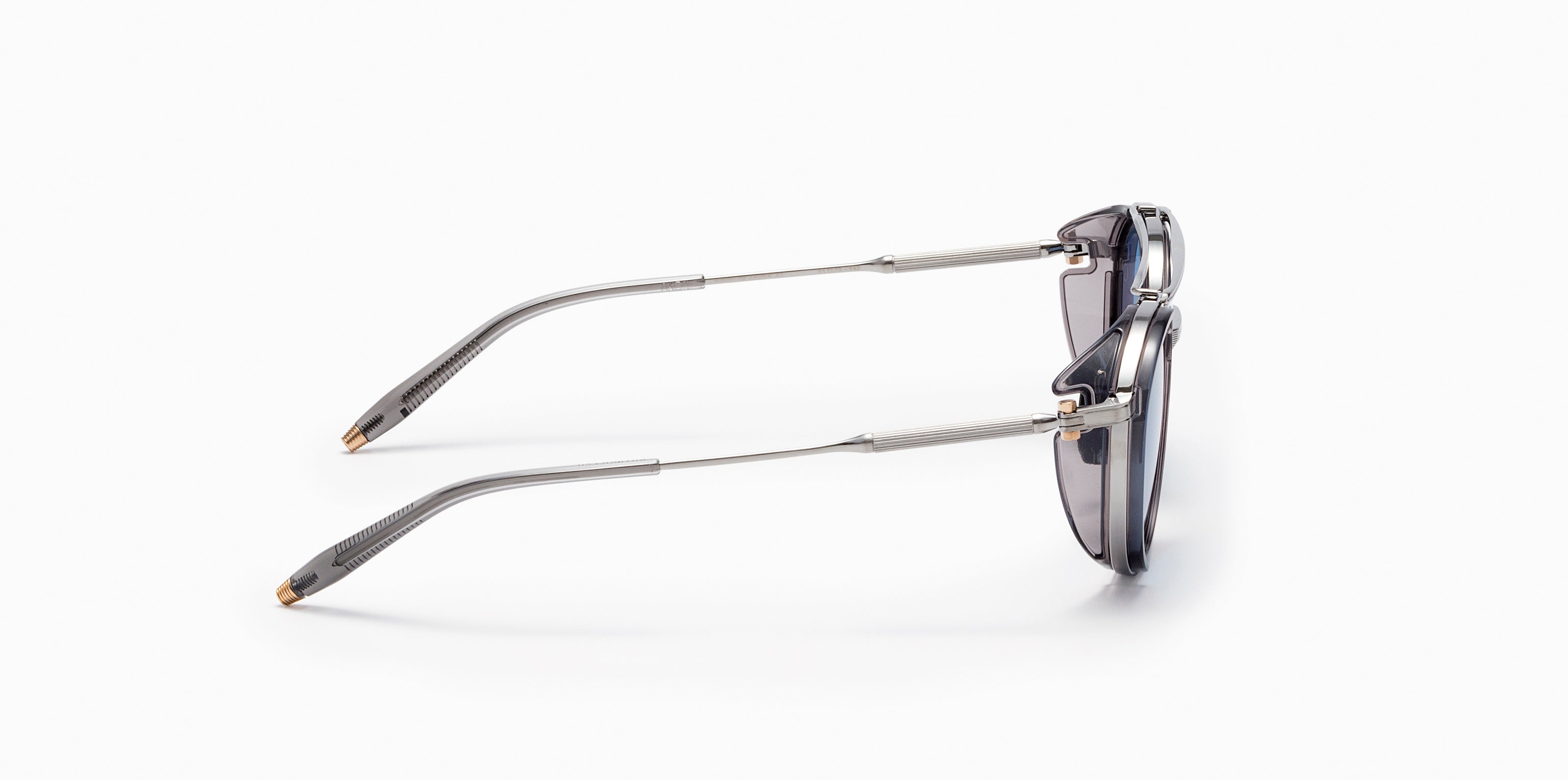 Akoni Horizon Skymapper occhiali da sole Brushed Palladium tondi