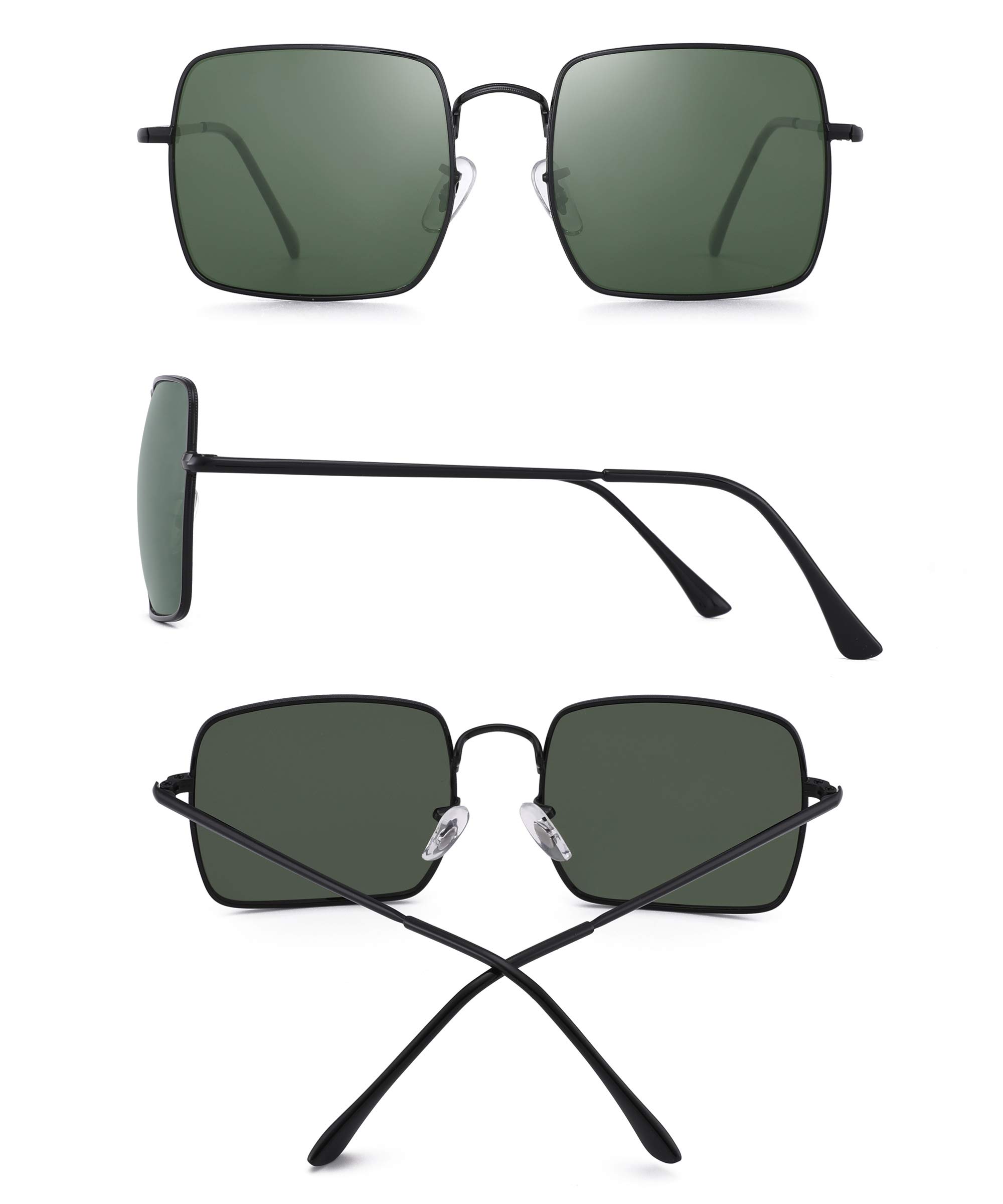 Glindar Quadrati Polarizzati occhiali da sole oversize metallo
