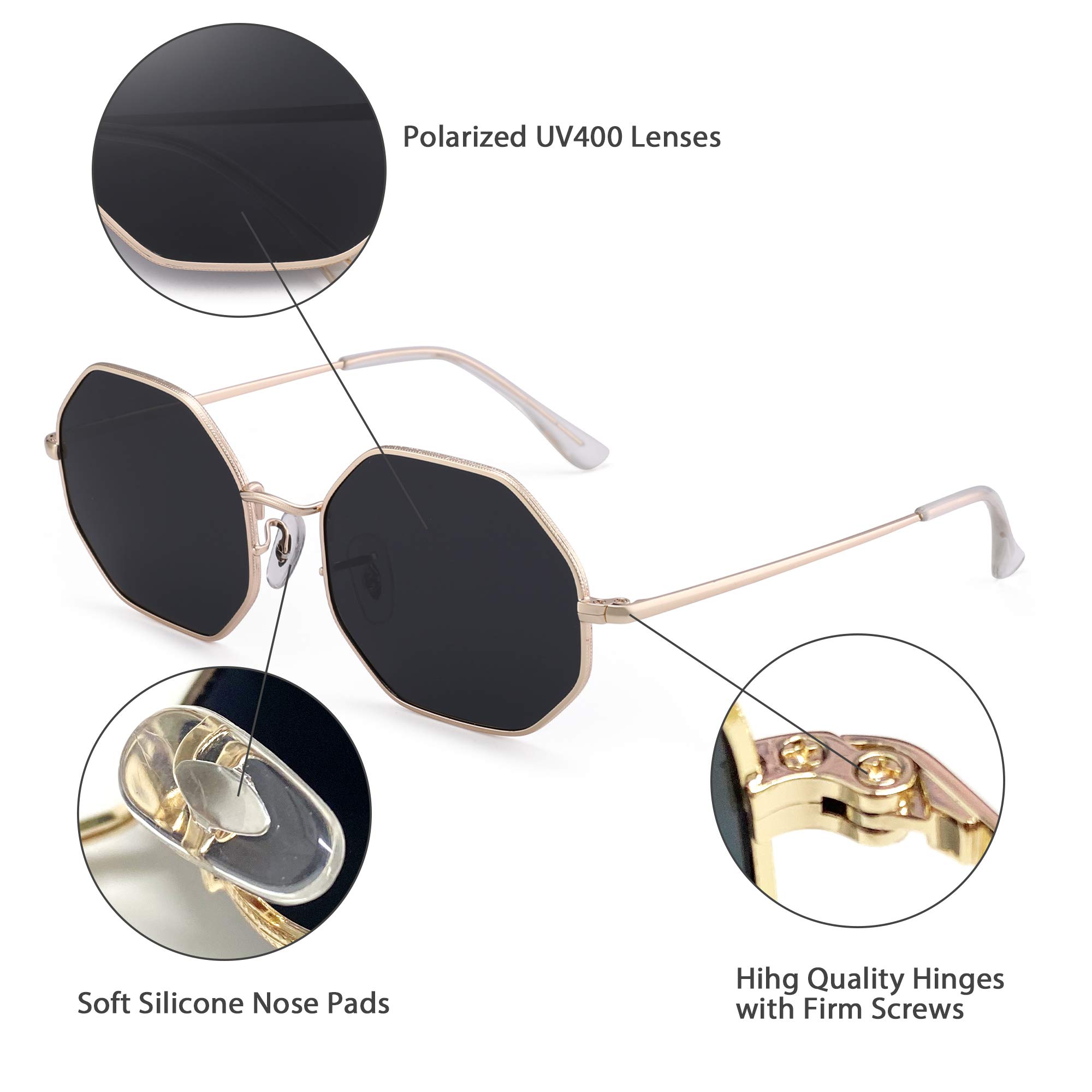 Glindar occhiali da sole polarizzati UV400 unisex