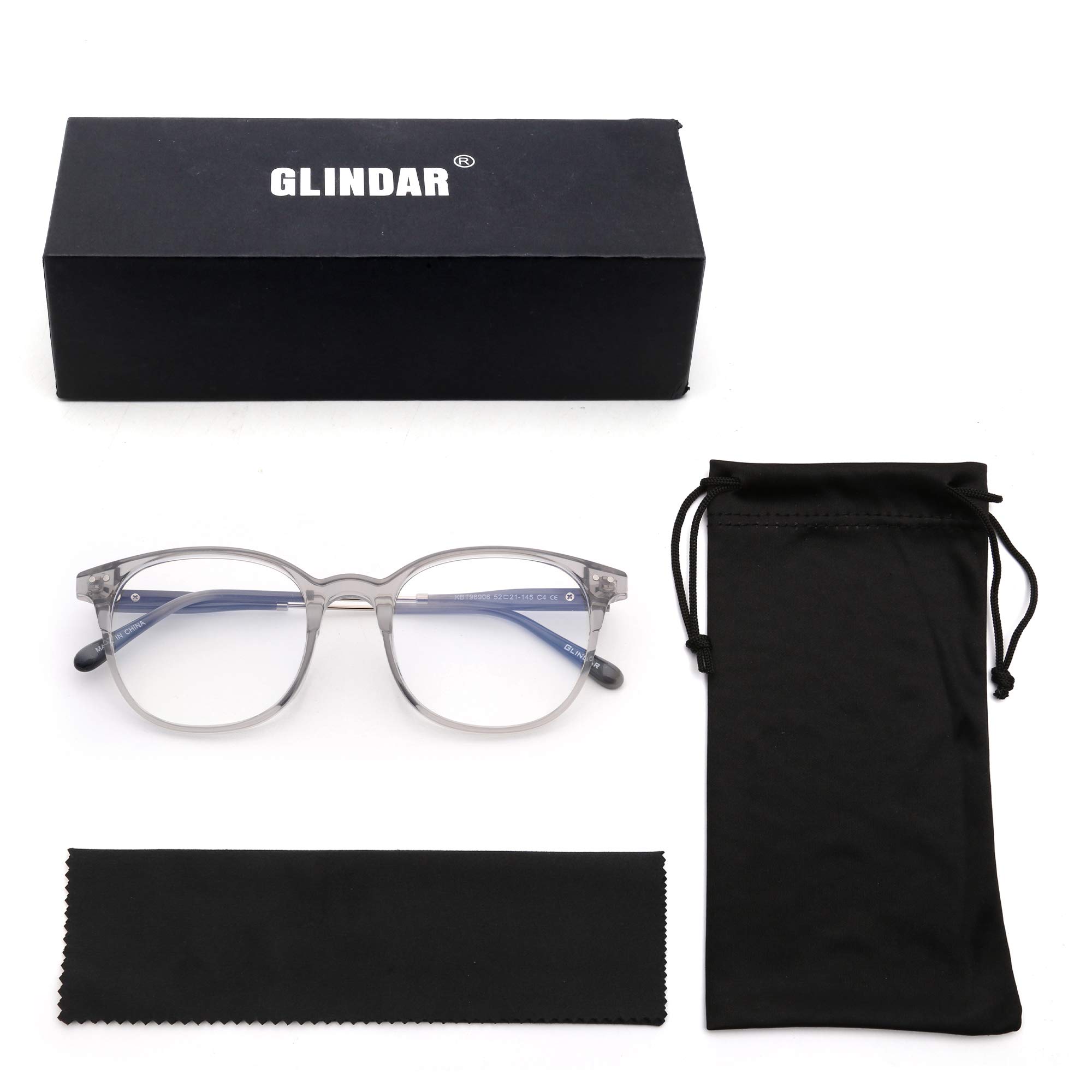 Glindar Quadrata TR90 occhiali luce blu nero