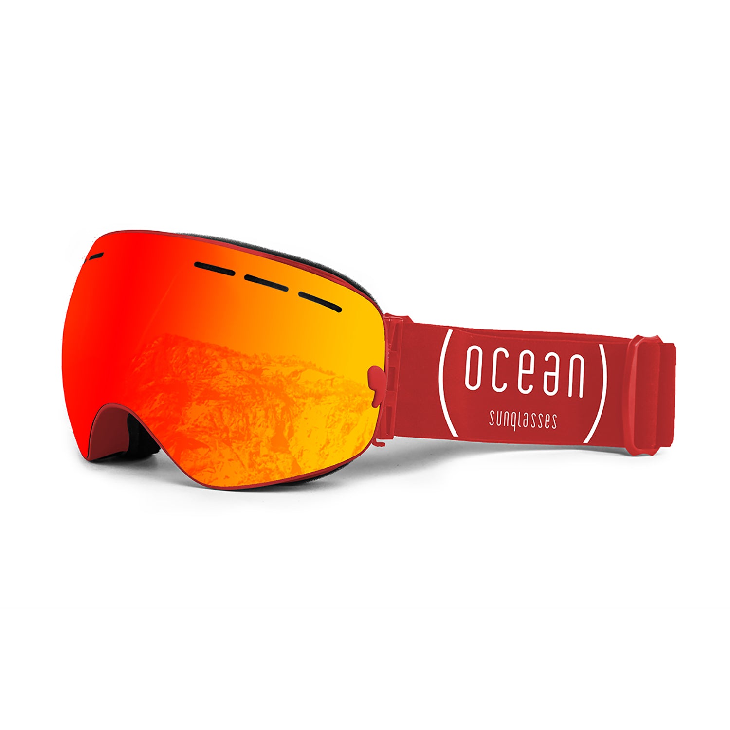 Ocean Sunglasses Cervino maschera sci rosa lente blu specchiata