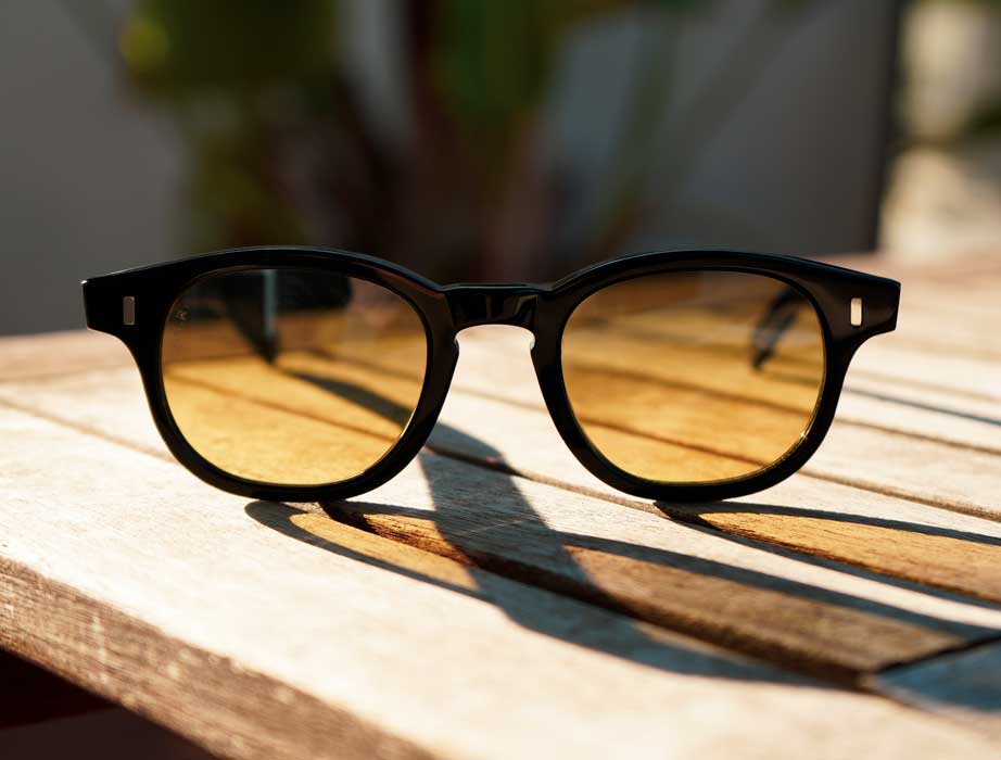 L.G.R Fez Bold occhiali da sole nero lente gialla fotocromatica