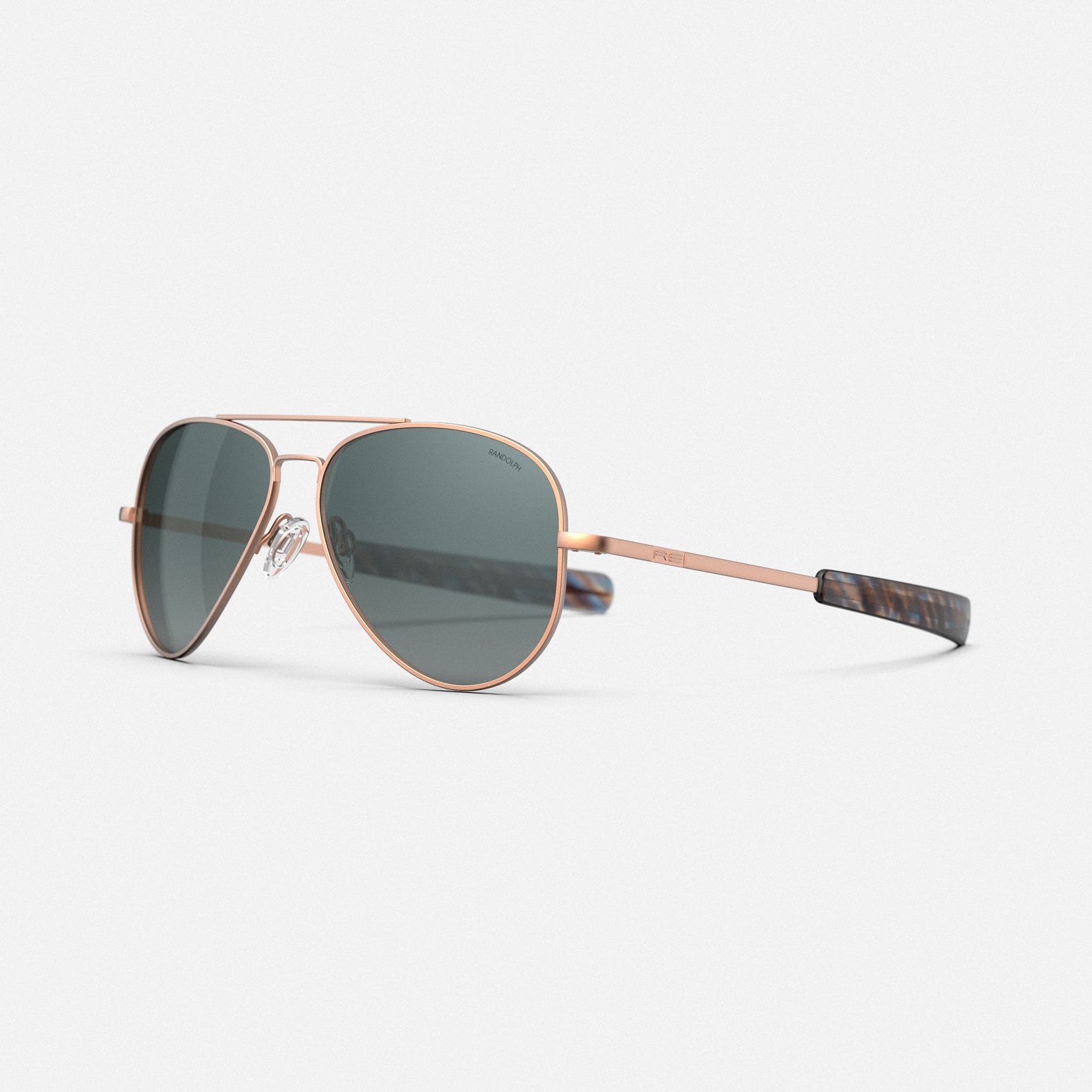 Randolph Concorde 22k Satin Rose Gold Slate occhiali da sole polarizzati