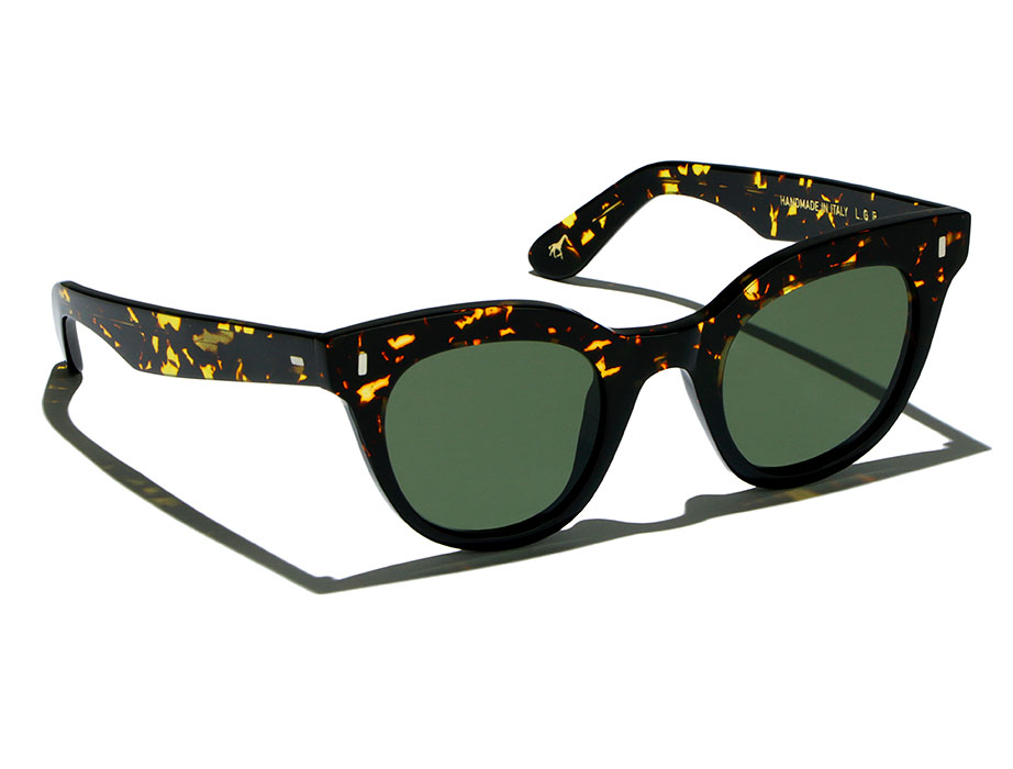 L.G.R Reunion Turkana occhiali sole havana lente verde