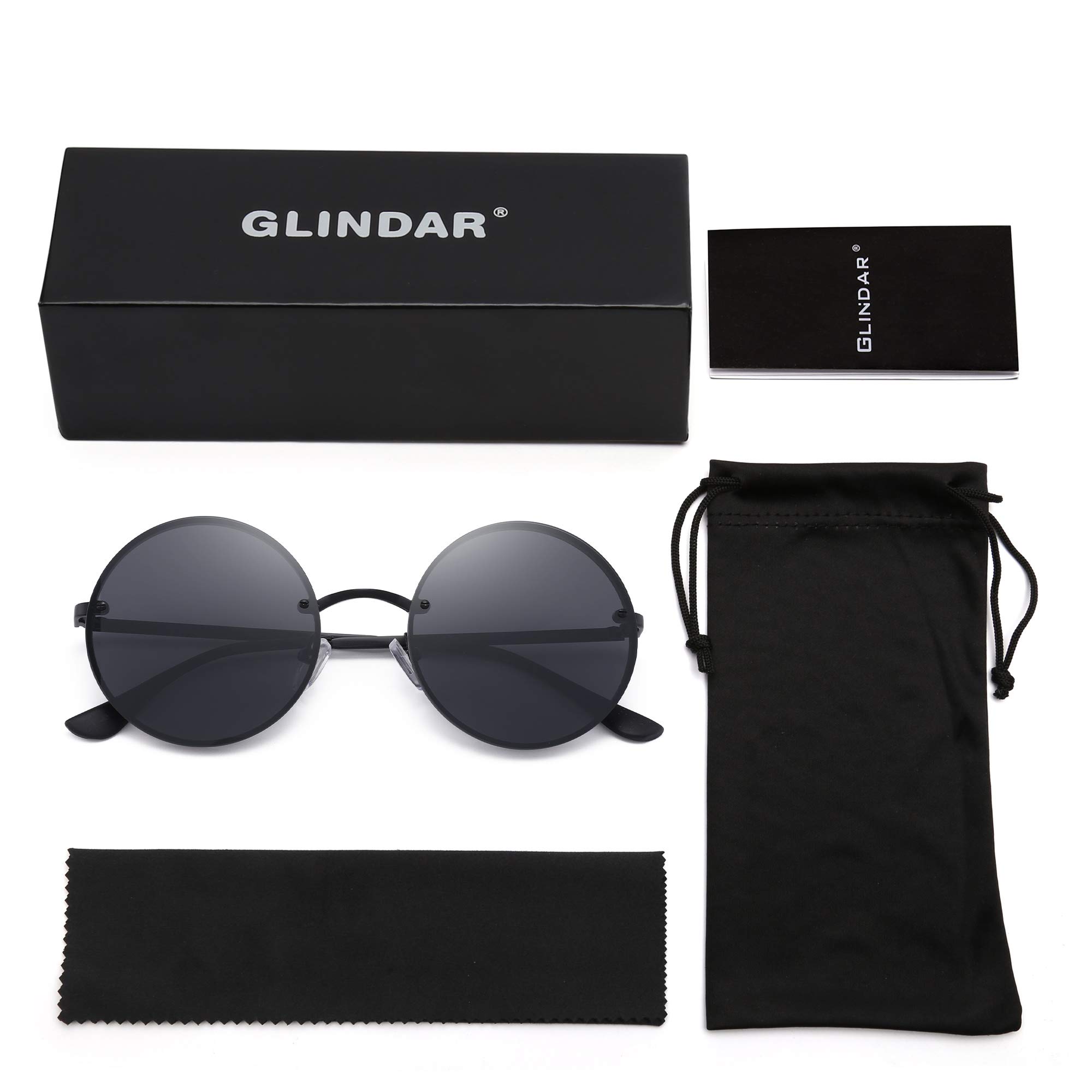 Glindar Retro Rotondi occhiali da sole tondi hippie unisex
