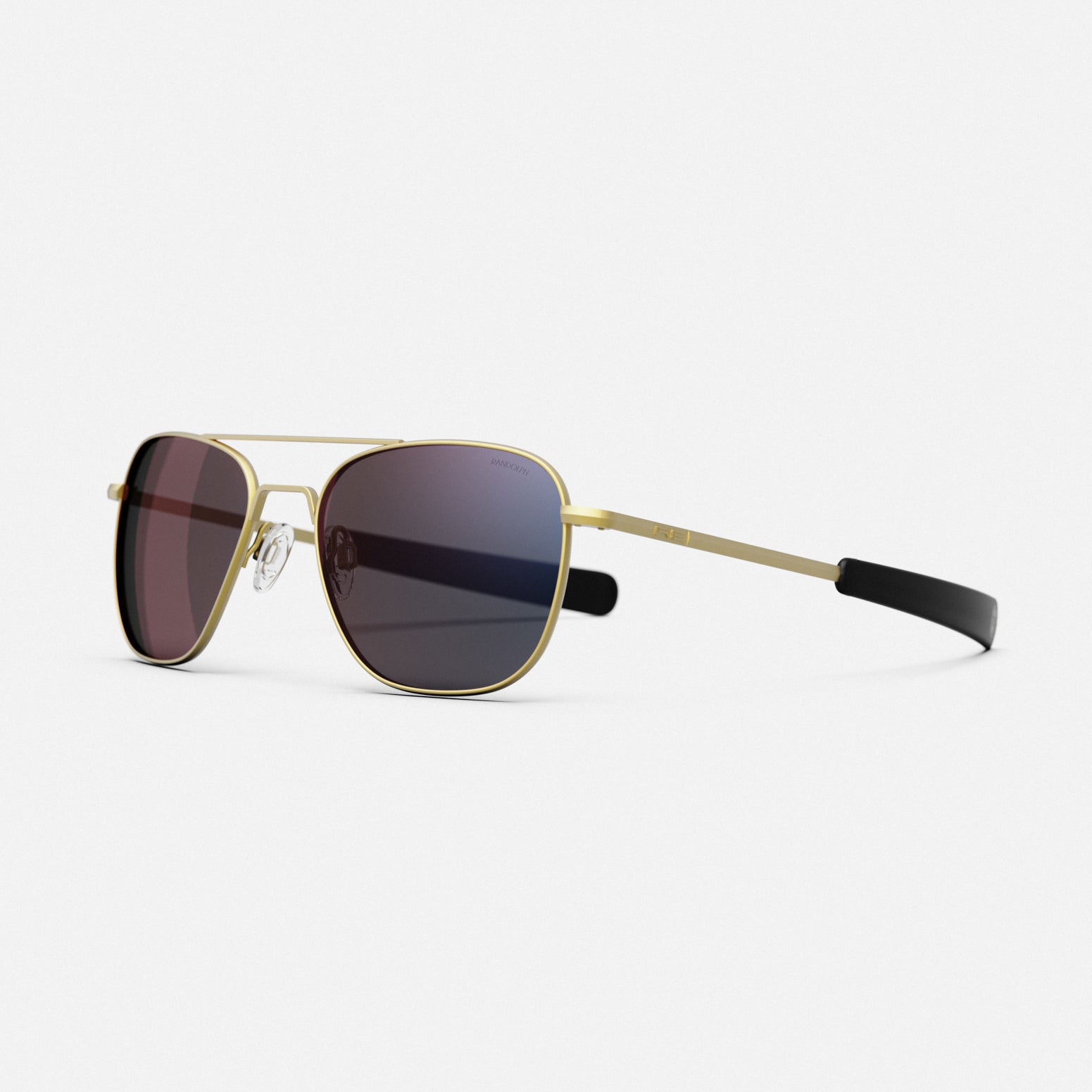 Randolph Aviator occhiali da sole 23k Satin Gold Apex Gray