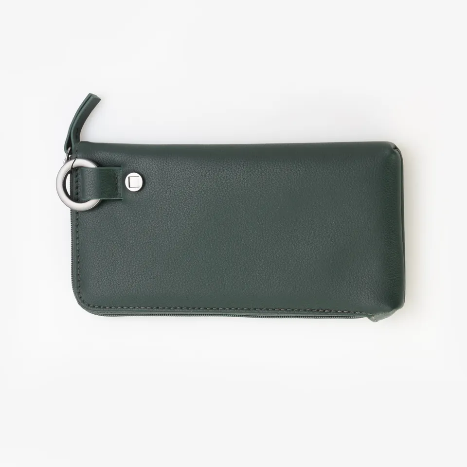 Akoni Leather Case custodia occhiali pelle verde