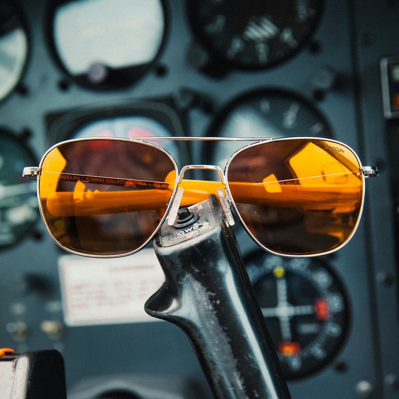 Randolph Amelia Runway Aviator occhiali sole polarizzati