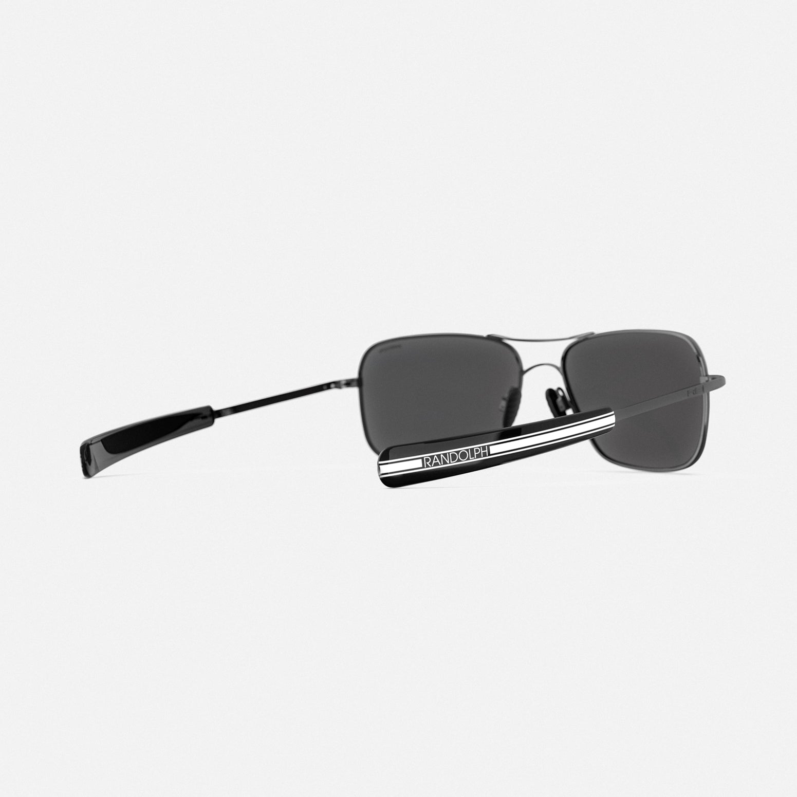 Randolph Shelby Archer Black Chrome occhiali da sole grigi