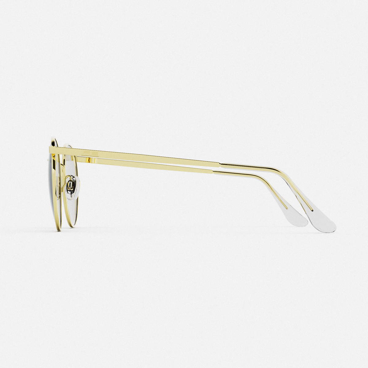 Randolph P3 23k Gold Clear occhiali da vista graduati tondi