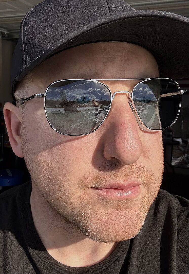 Randolph Aviator 23k White Gold Blue Hydro occhiali sole vetro