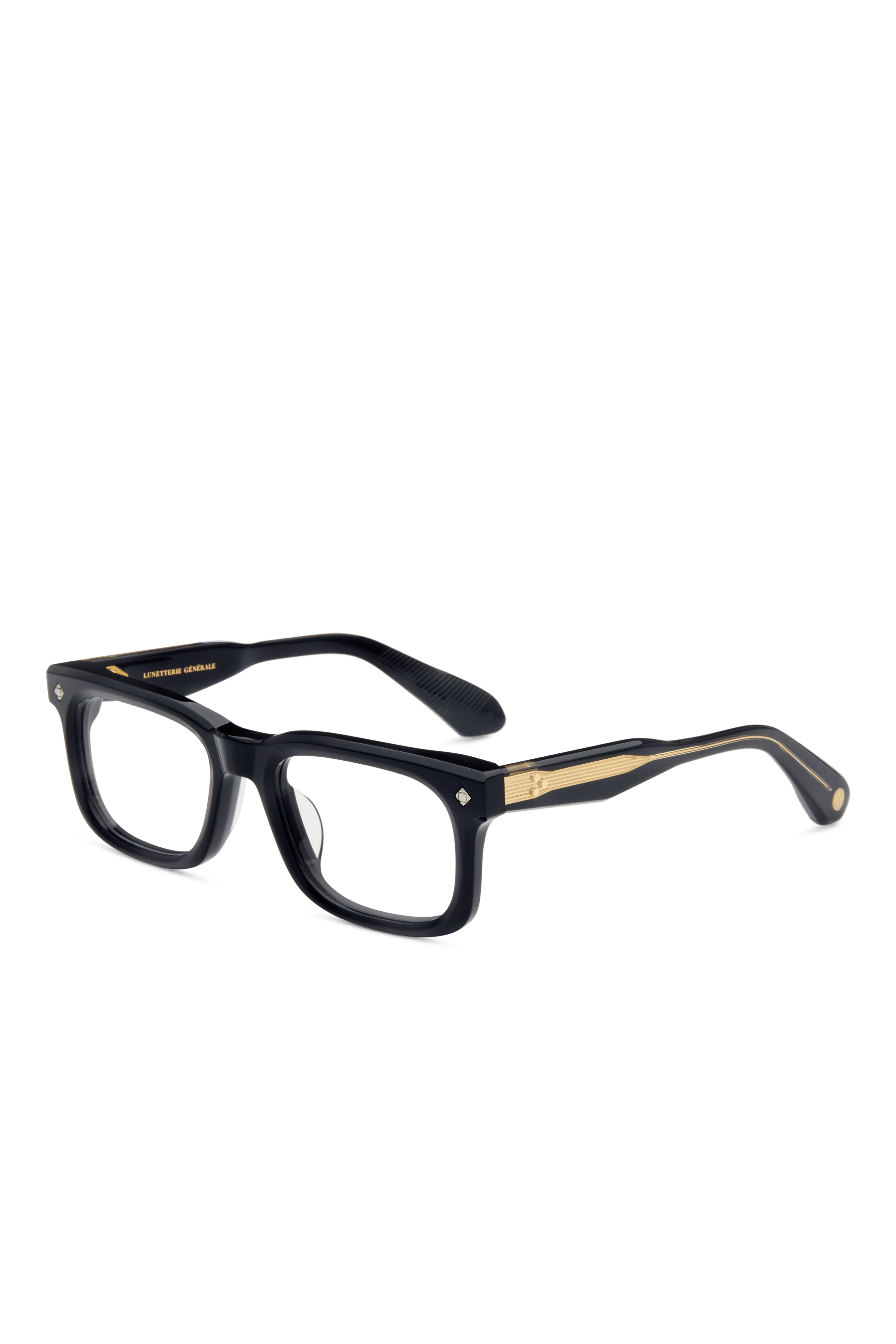 Lunetterie Generale Grand Voyageur occhiali da vista nero oro acetato