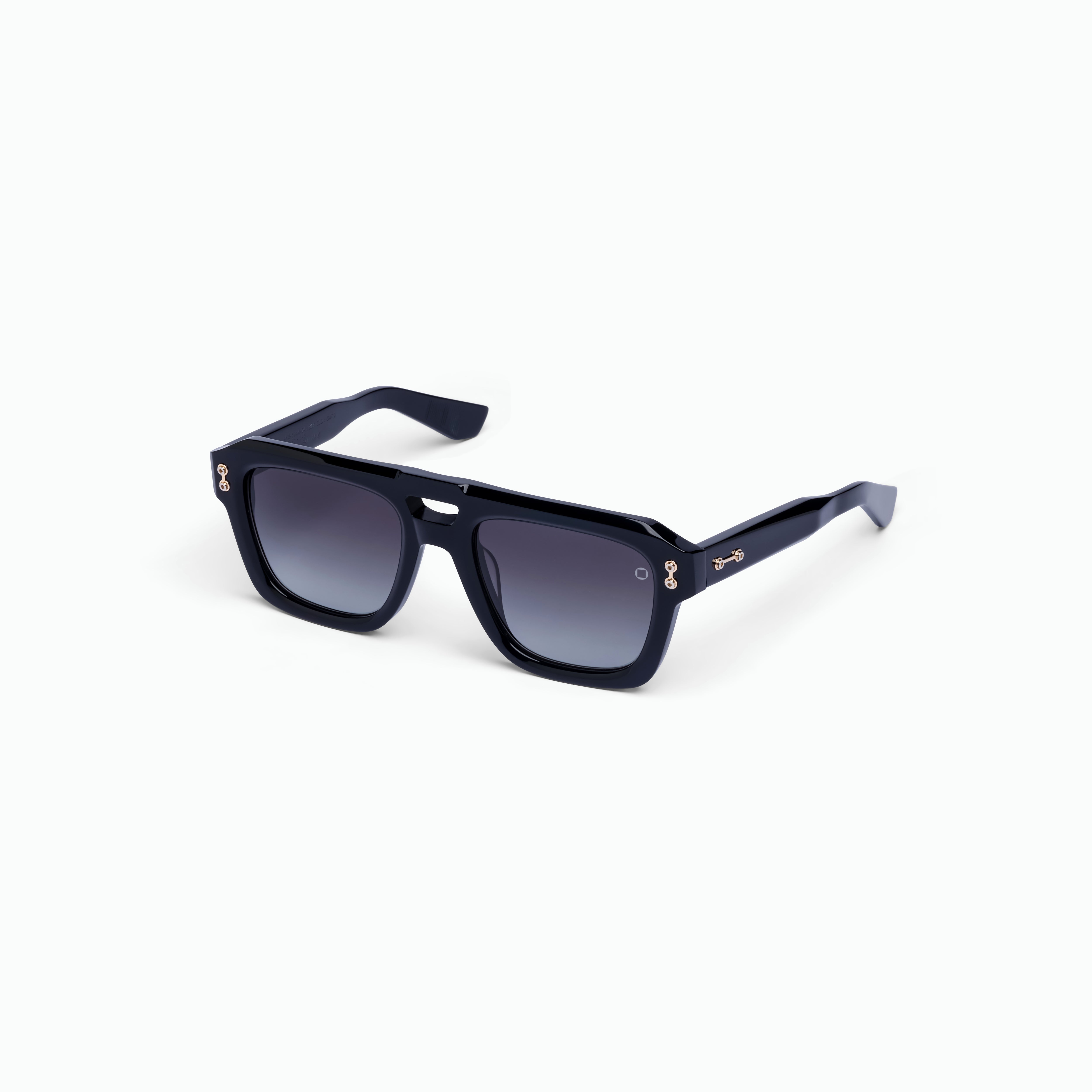 Akoni Horizon Perseus occhiali da sole Solid Black acetato