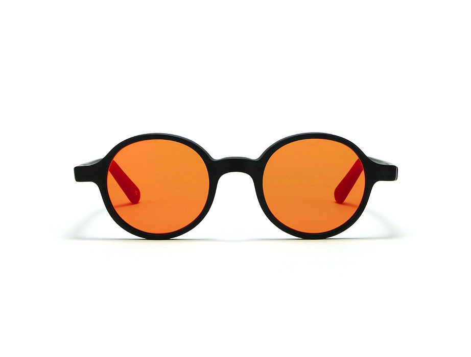 L.G.R Reunion occhiali da sole nero opaco specchio rosso