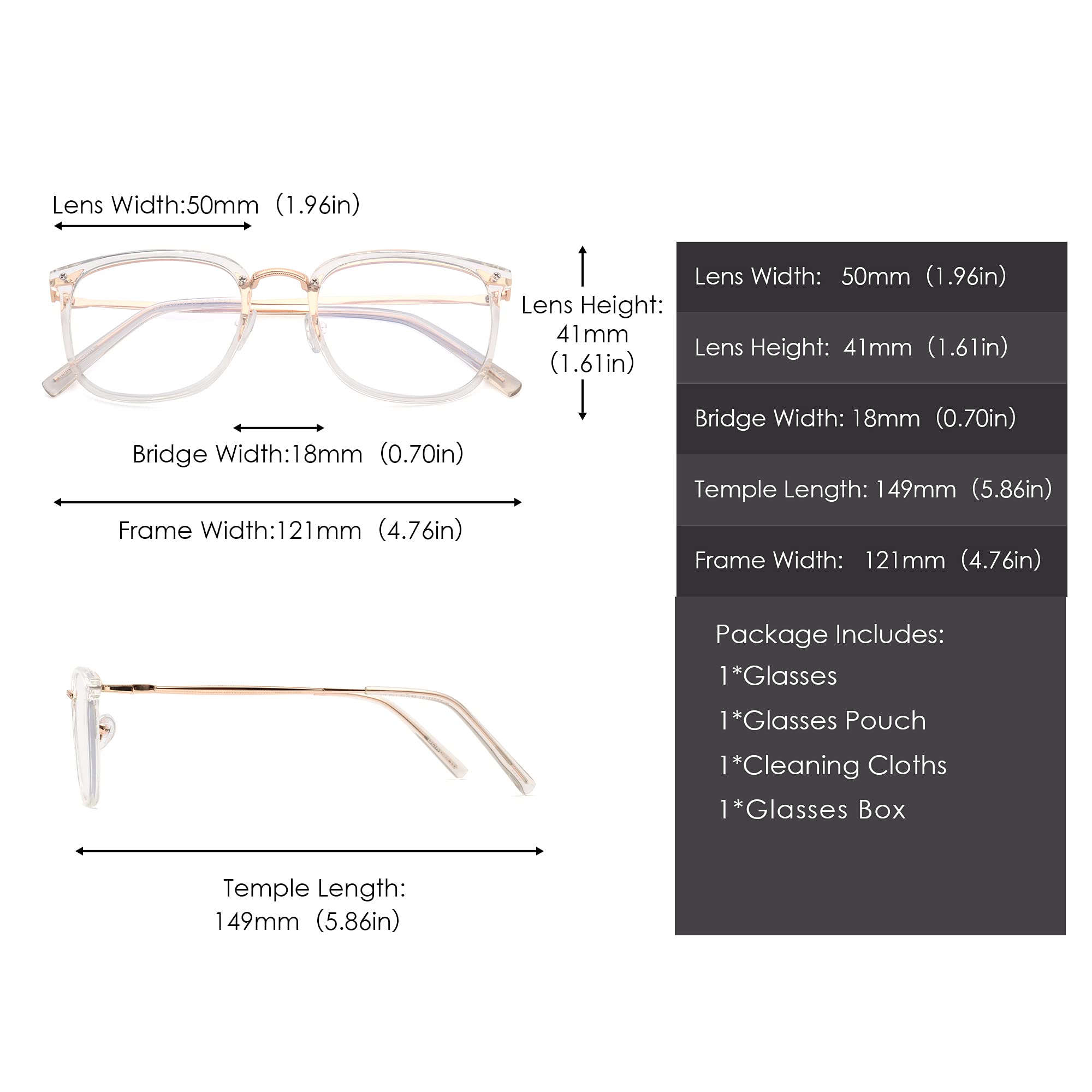 Glindar Quadrati Classici occhiali da sole unisex UV400