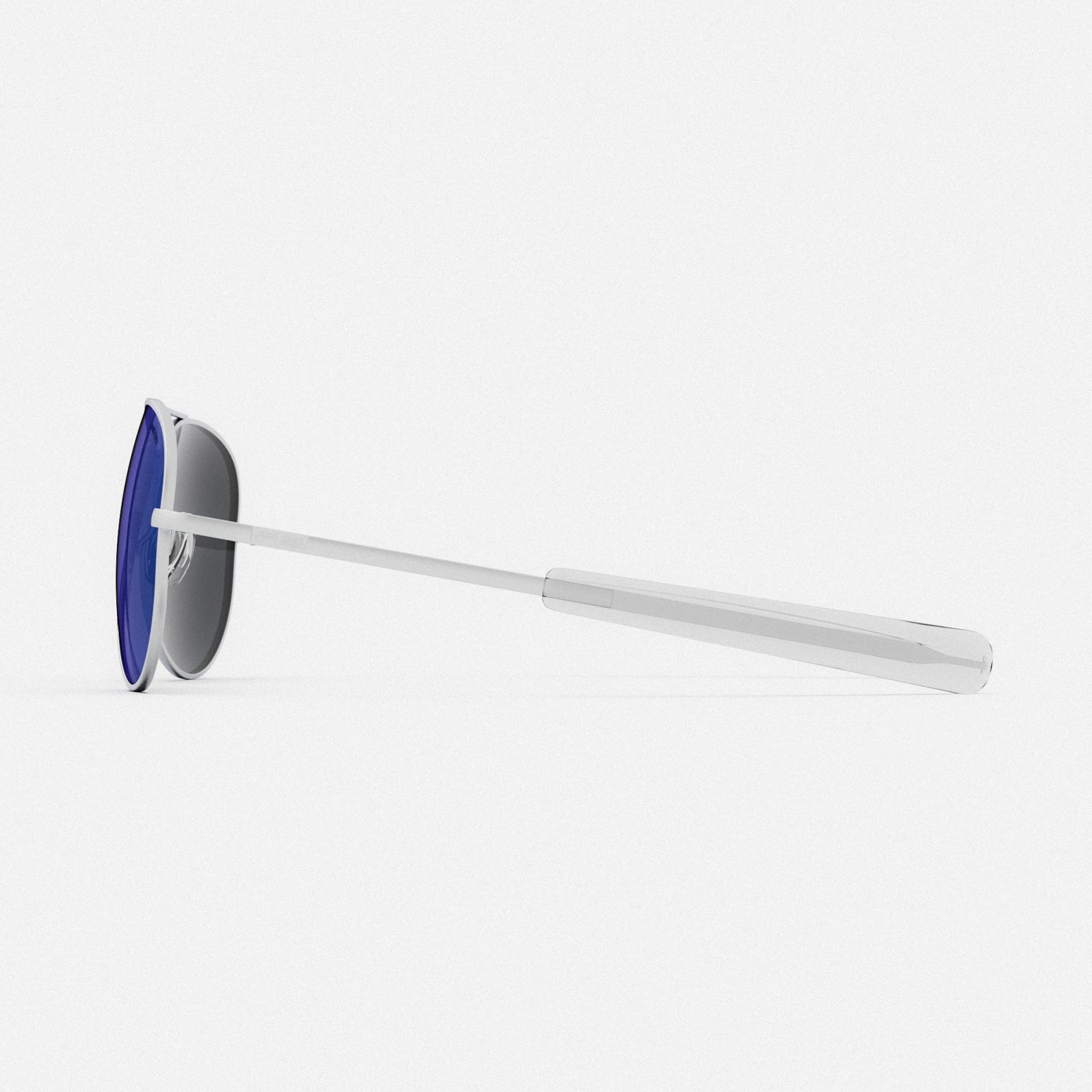 Randolph Concorde Matte Chrome Atlantic Blue occhiali da sole specchiati