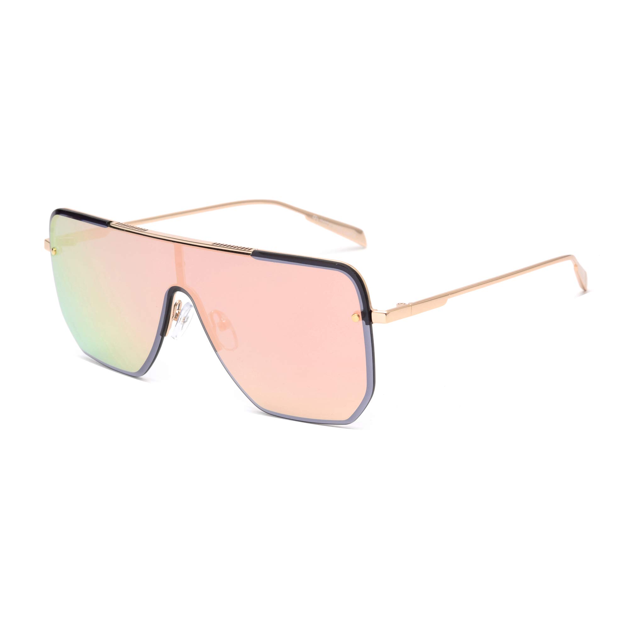 Glindar Scudo occhiali da sole oversize flat top unisex sport