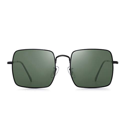 Glindar Quadrati Polarizzati occhiali da sole oversize metallo