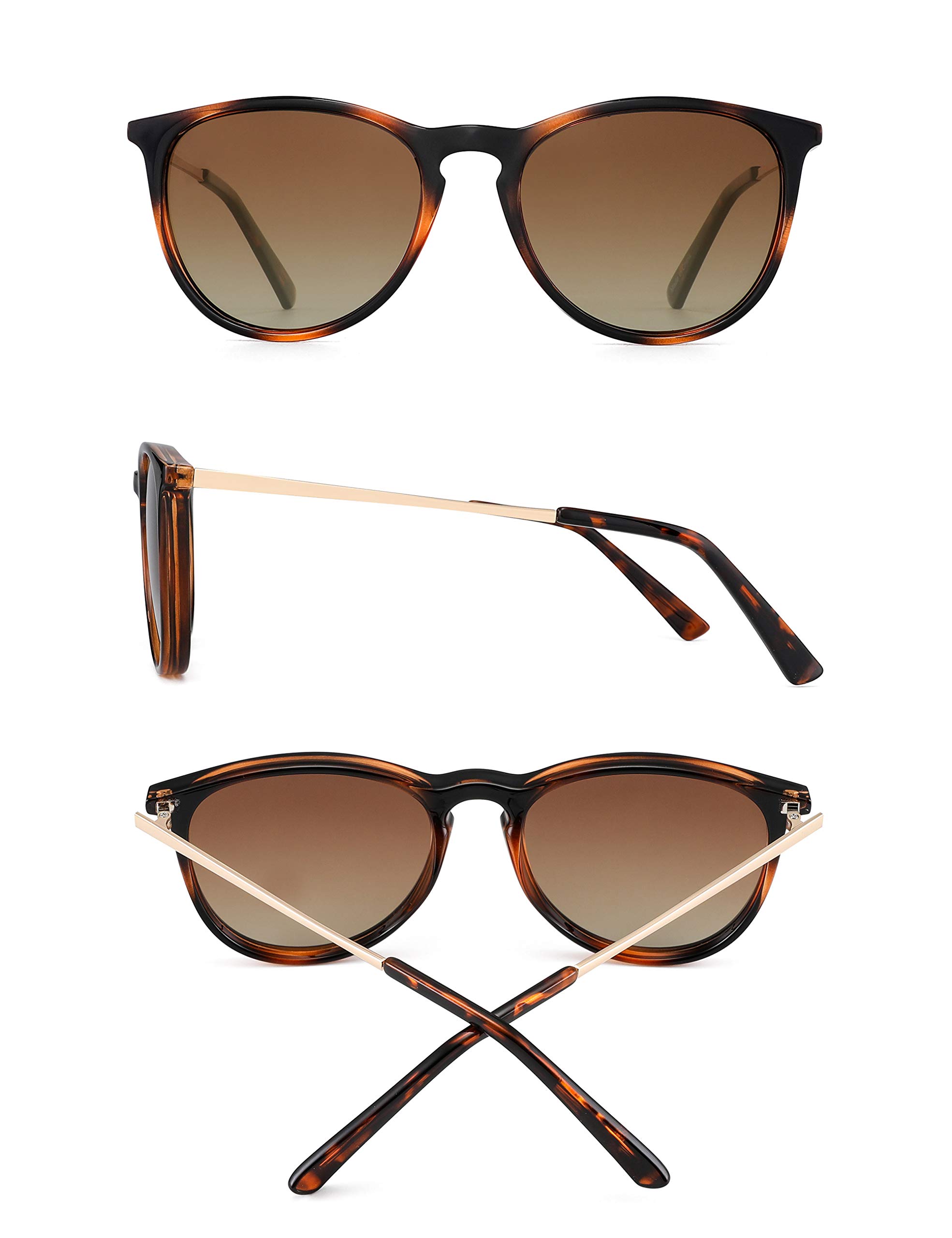 Glindar Retrò occhiali da sole polarizzati rotondi vintage unisex