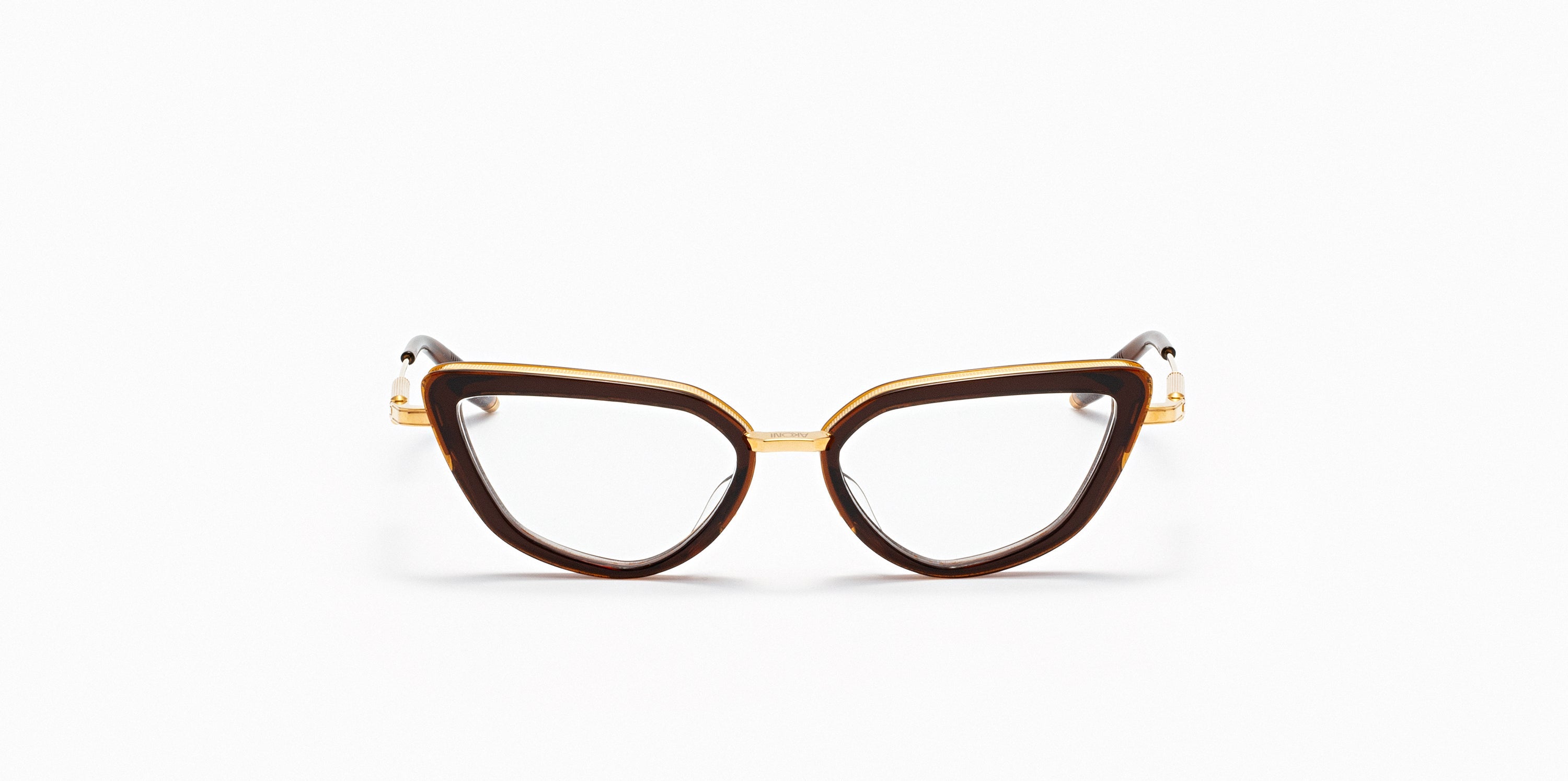 Akoni Etere Venus occhiali da vista cat-eye nero acetato 52