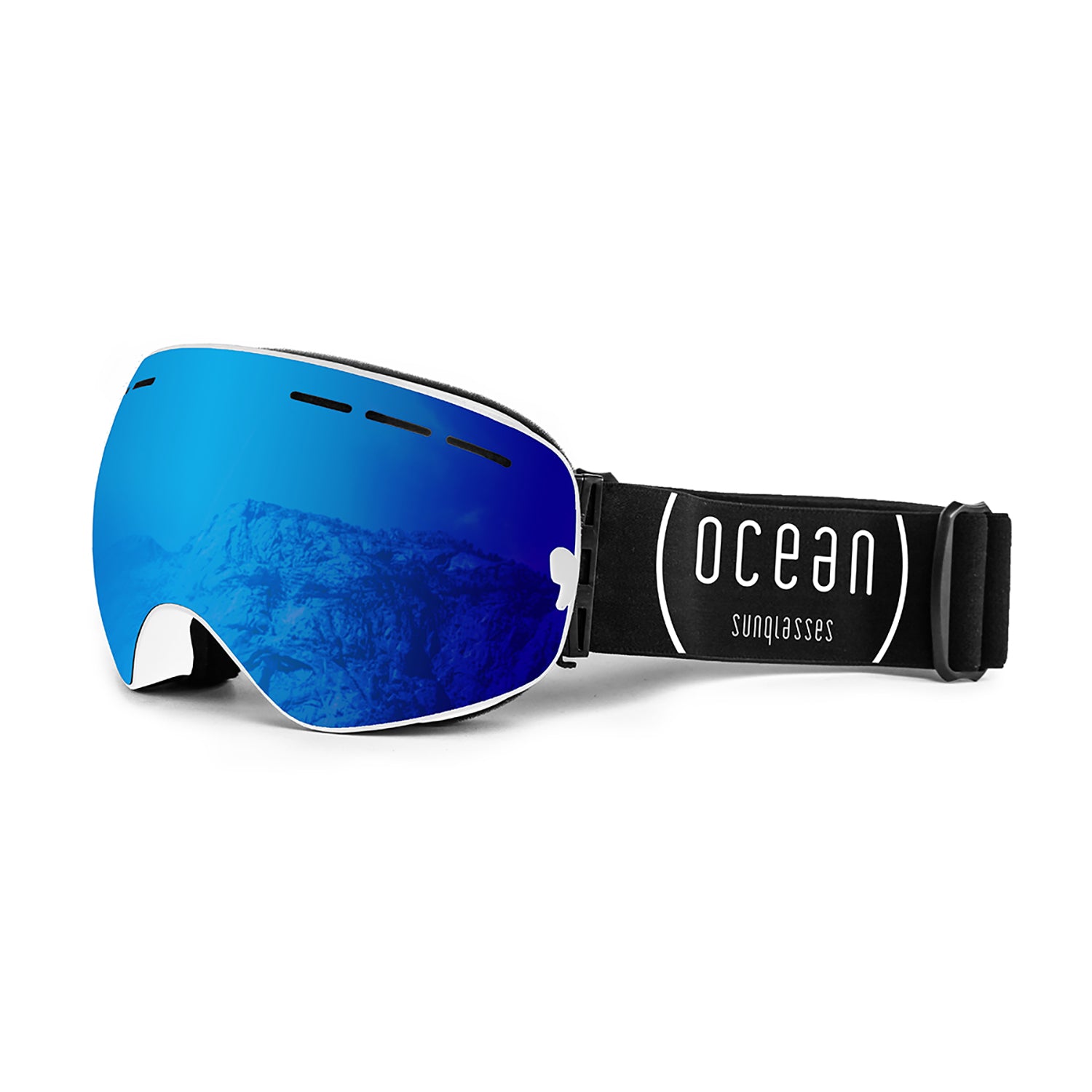 Ocean Sunglasses Cervino maschera sci rosa lente blu specchiata