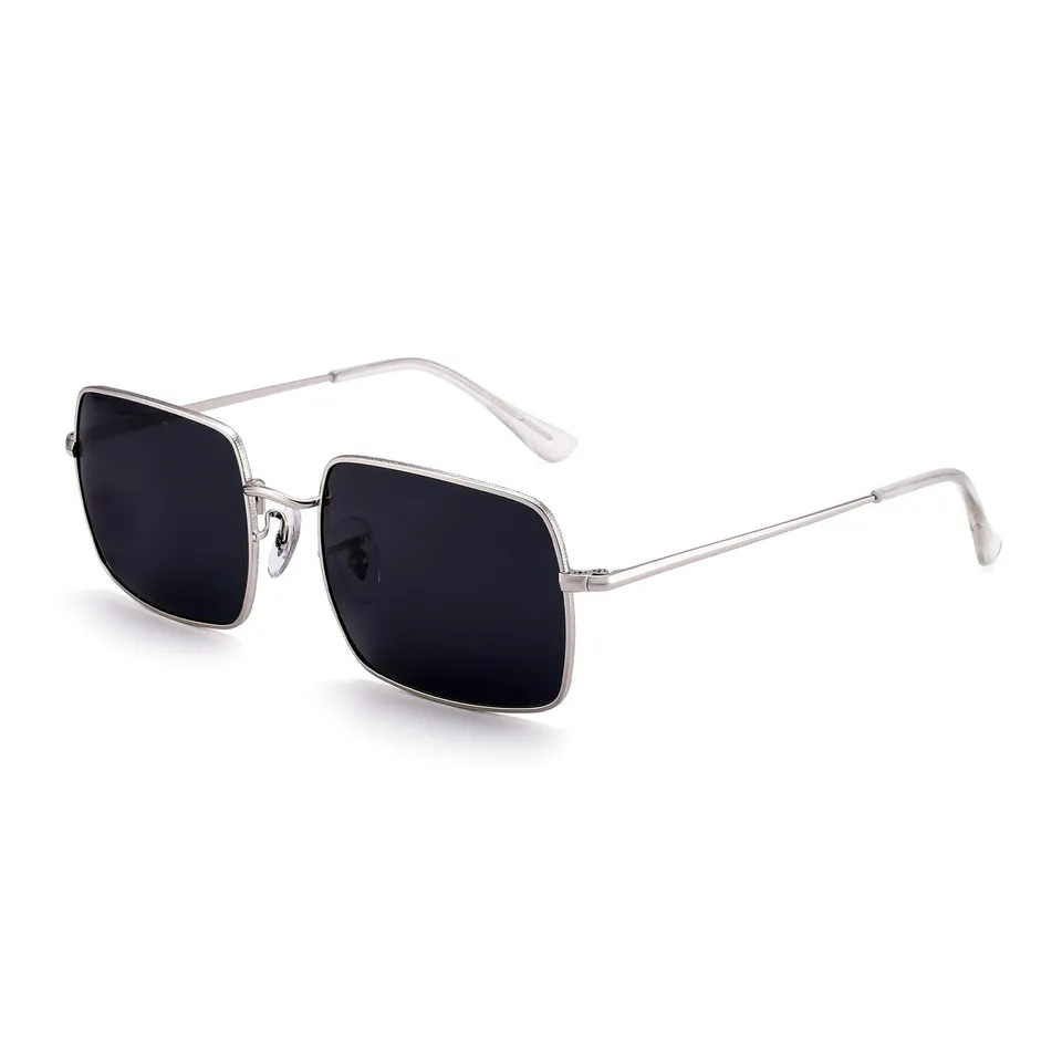 Glindar occhiali da sole quadrati polarizzati metallo UV400