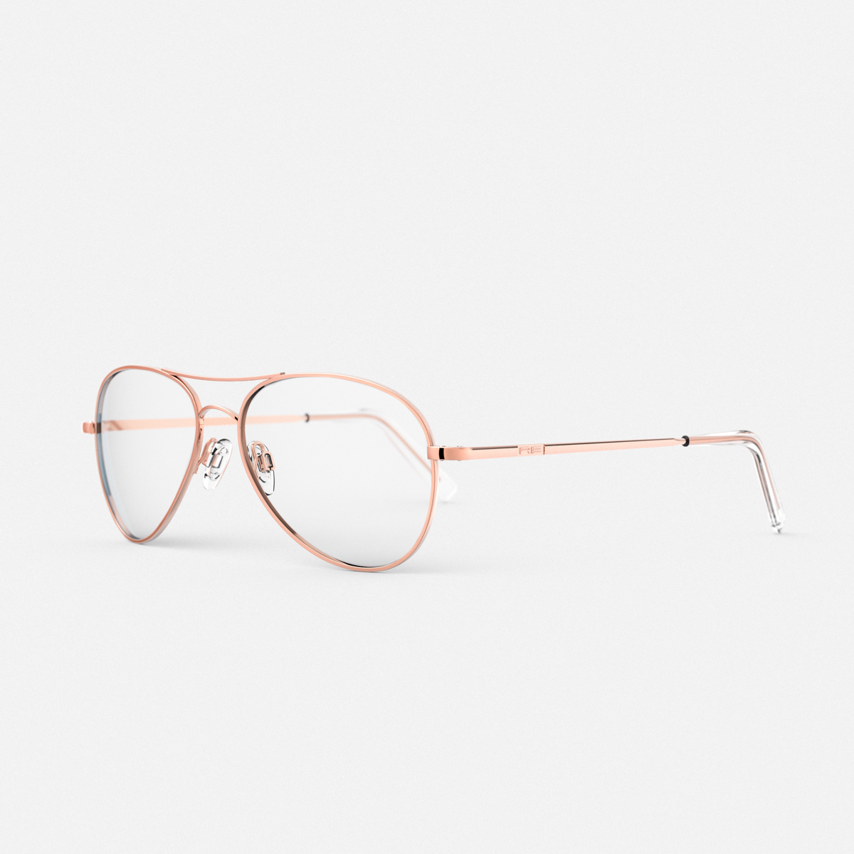 Randolph Amelia 22k Rose Gold Clear occhiali oro rosa 57mm