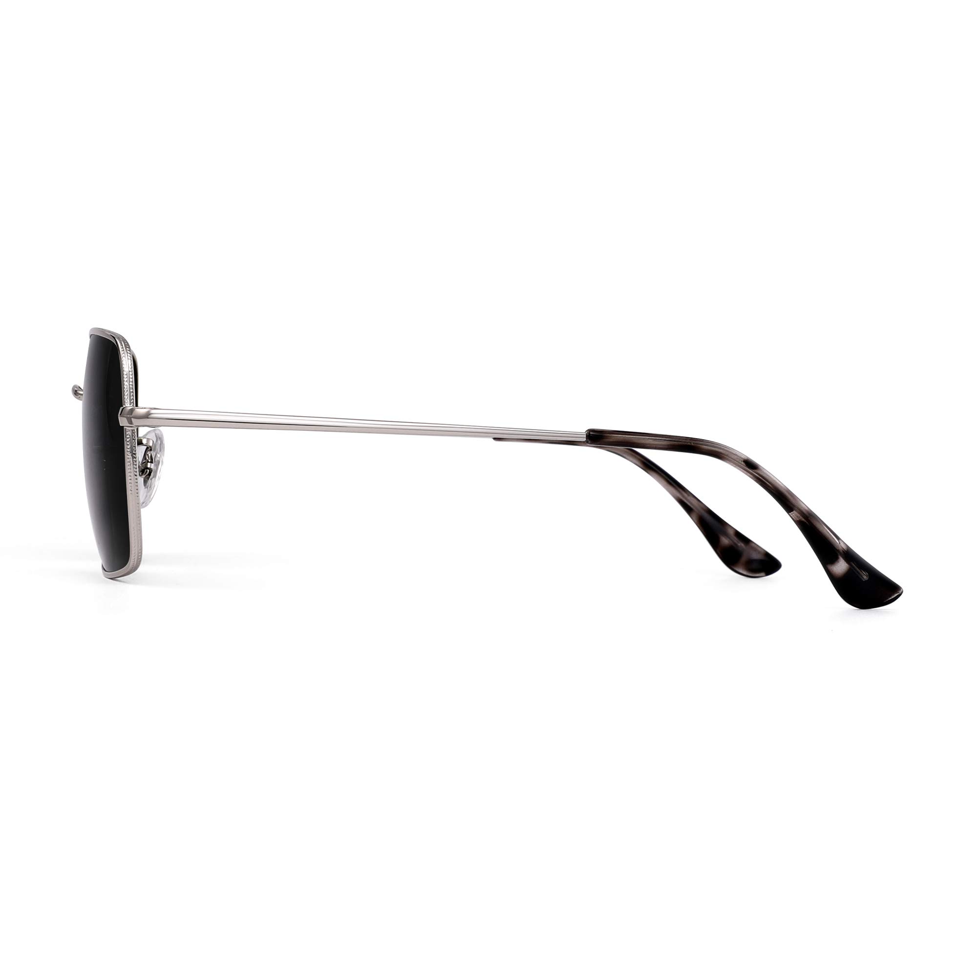 Glindar occhiali da sole quadrati polarizzati metallo UV400
