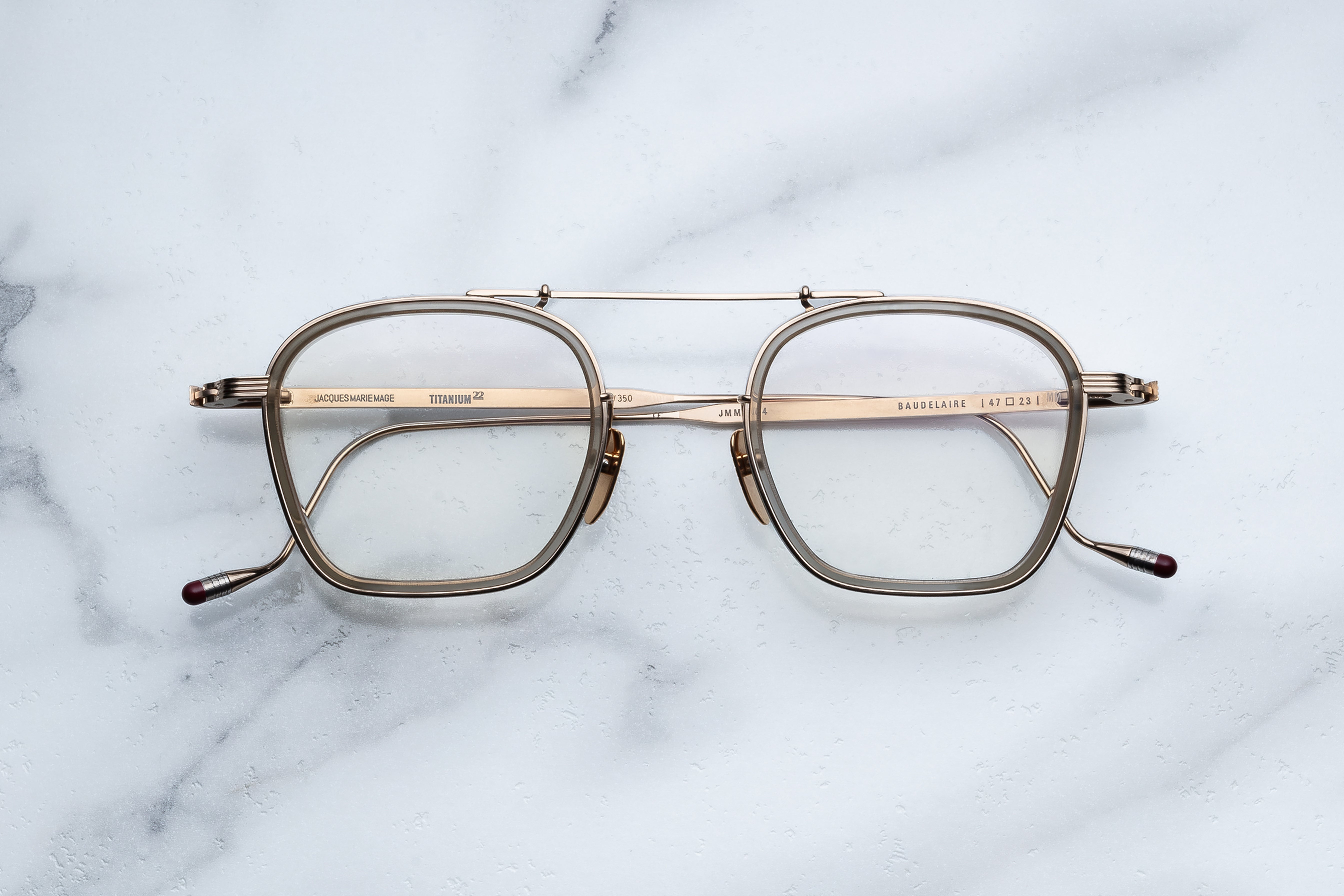 Jacques Marie Mage Baudelaire RX occhiali da vista 14U Ebony titanio