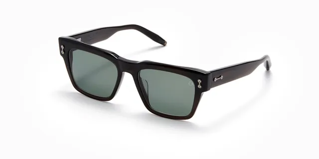 Akoni Columba 56 occhiali da sole nero acetato giapponese