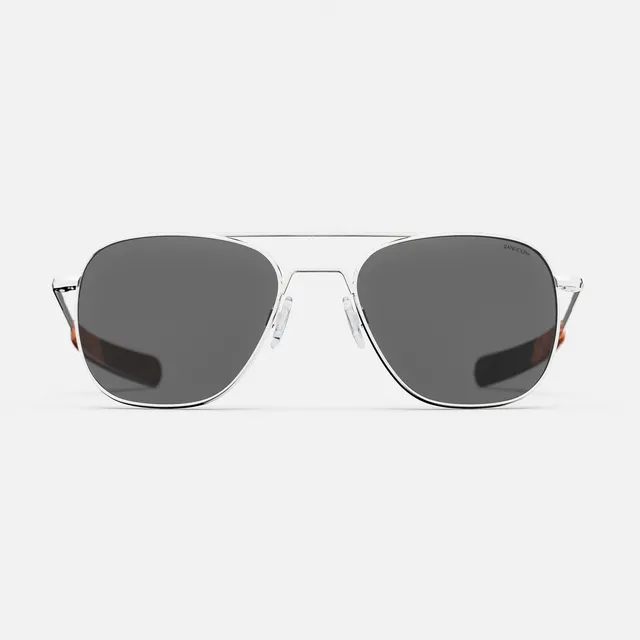 Randolph Aviator 23k White Gold American Gray occhiali da sole