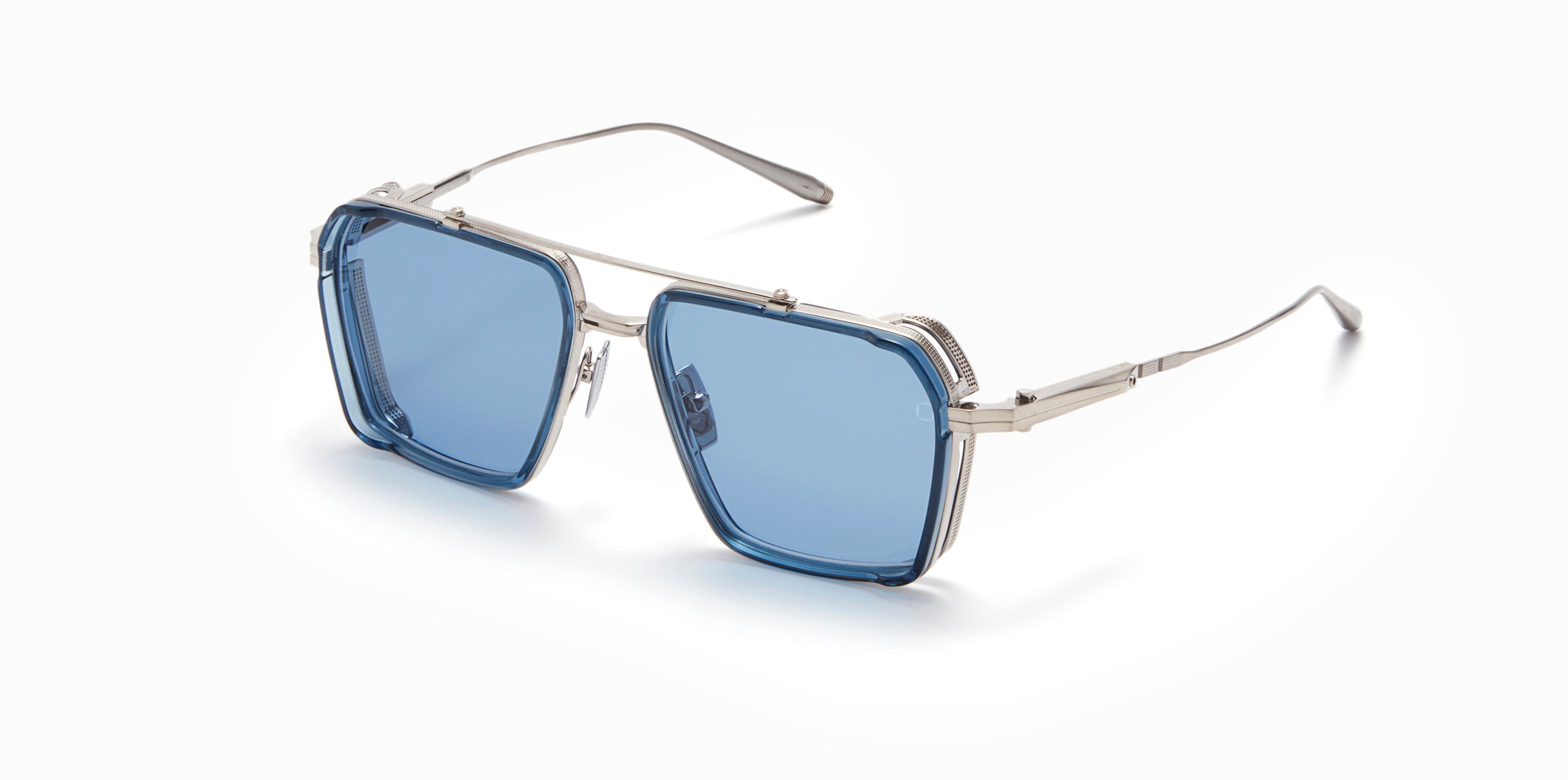 Akoni Horizon Tiros occhiali da sole Brushed Silver aviatore