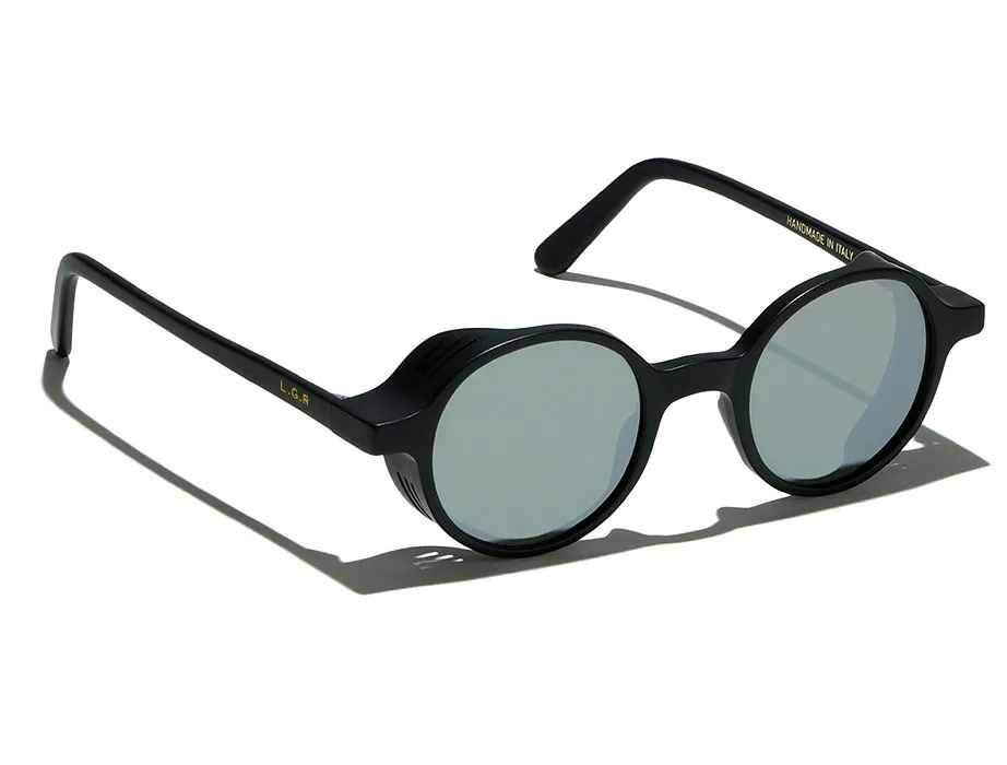 L.G.R Reunion Explorer occhiali da sole Black Matt specchiati