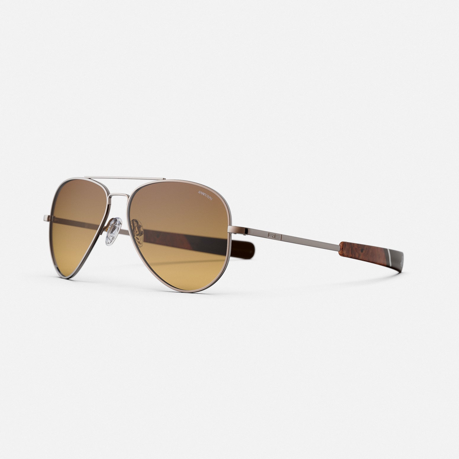 Randolph Concorde occhiali sole graduati 22k chocolate gold cape sand