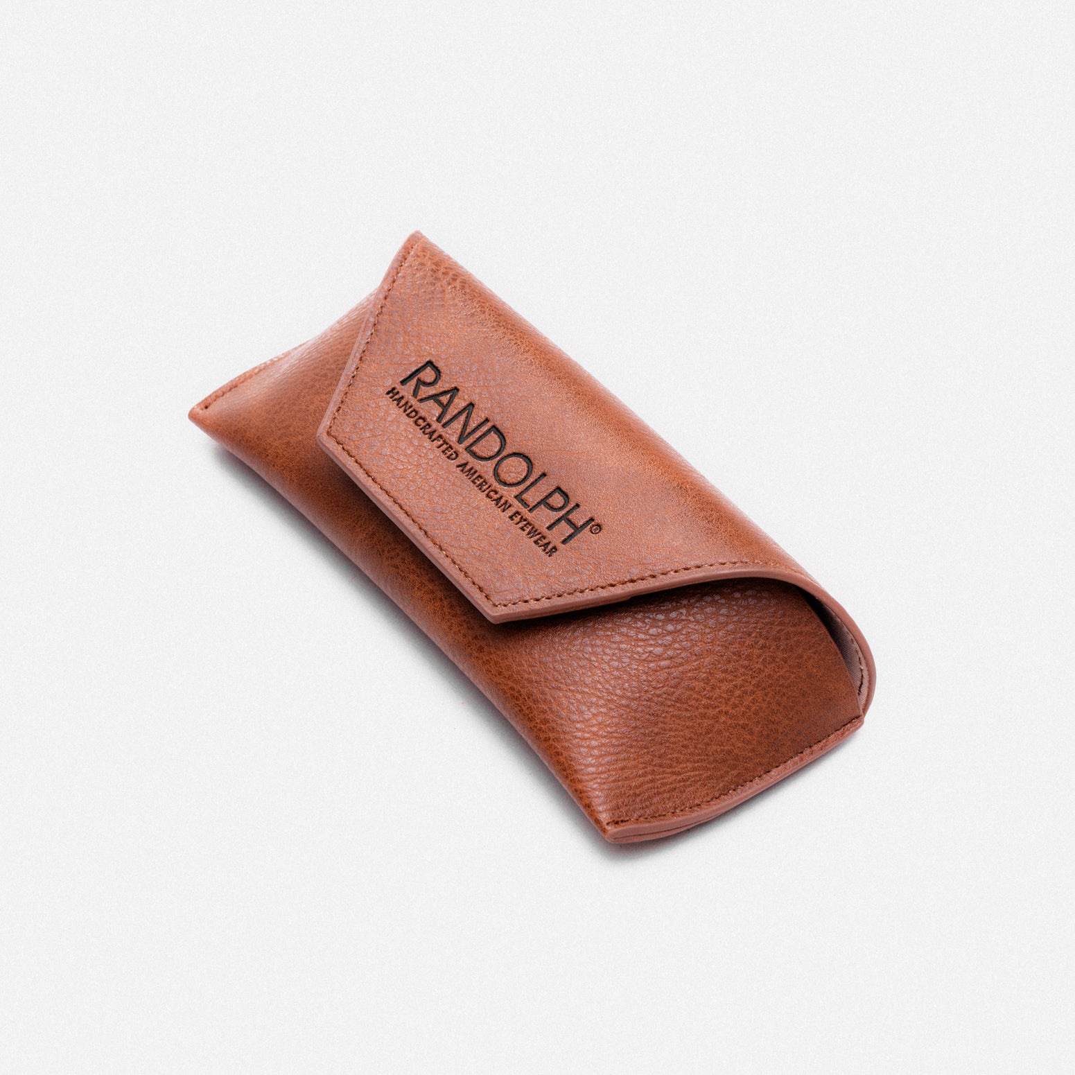 Randolph Travel custodia occhiali pelle tan