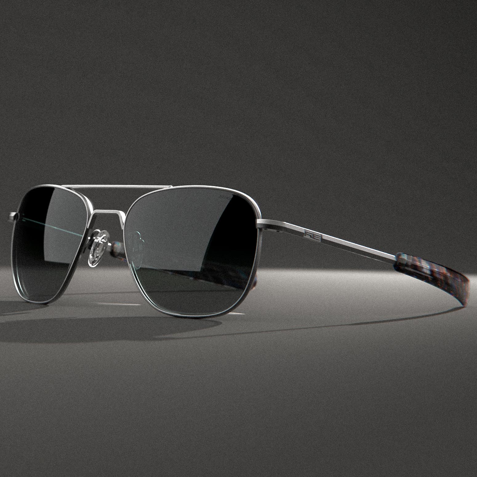 Randolph Aviator occhiali da sole satin gunmetal slate polarizzate 55mm